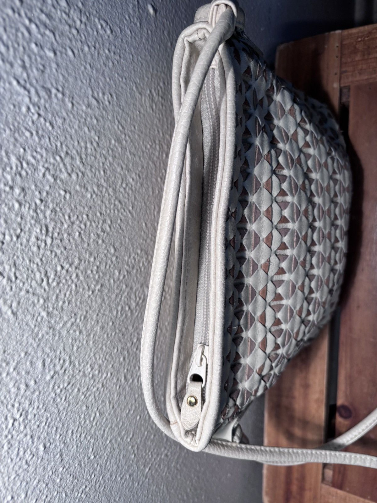 Vintage Woven Leather Crossbody Purse Bag Size ONE SIZE - 3 Thumbnail