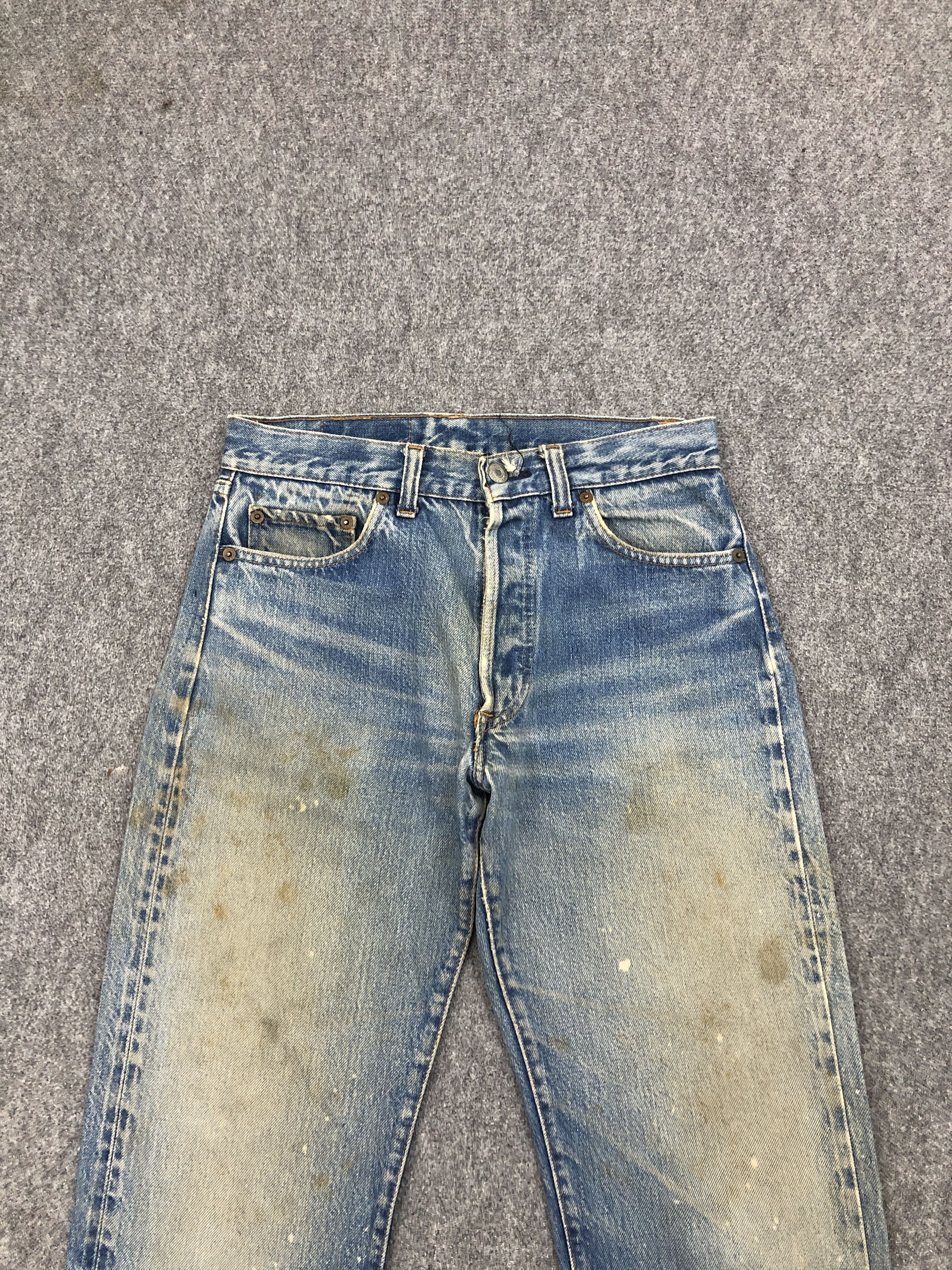 Levi's × Vintage Vintage 80s Levi's 501 Selvedge Stone Washed Denim Jeans Size US 28 / EU 44 - 2 Thumbnail
