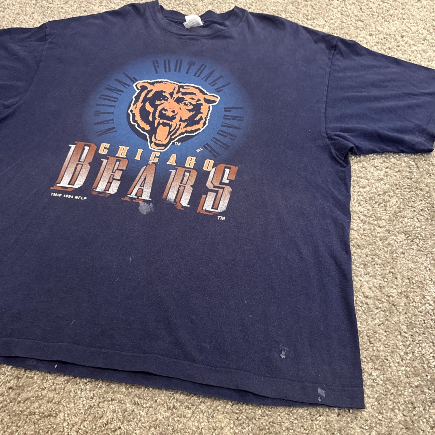 NFL VINTAGE Chicago Bears NFL Football Logo T-Shirt XL Men Blue XL Shirts Logo 1994 NFL Football Mens Size US XL / EU 56 / 4 - 4 Thumbnail