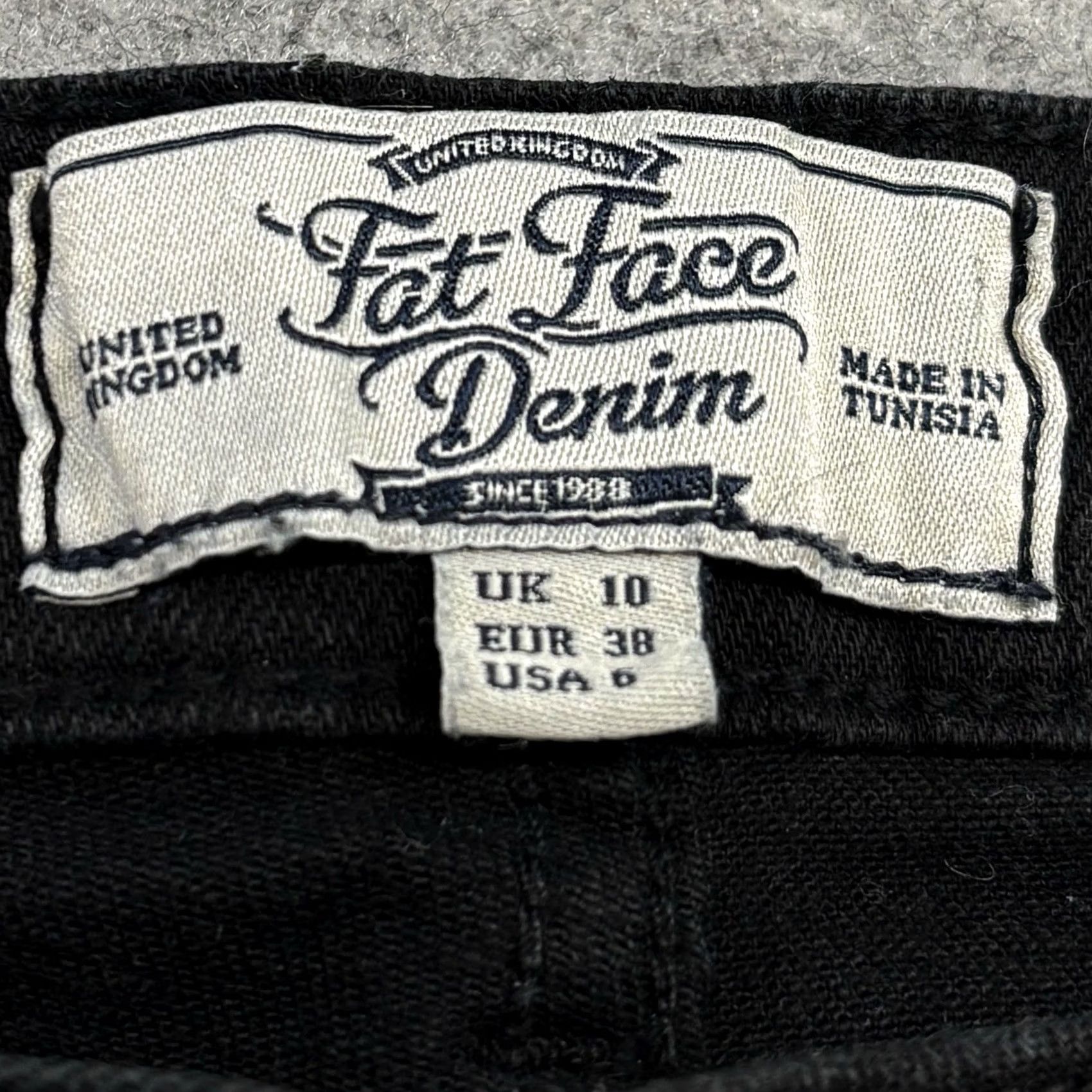 FatFace VINTAGE Fat Face Crop Jeans UK10 black L24” Women’s Summer Zip Fly Vgc Ladies Eur38 Size 32" / US 10 / IT 46 - 6 Thumbnail