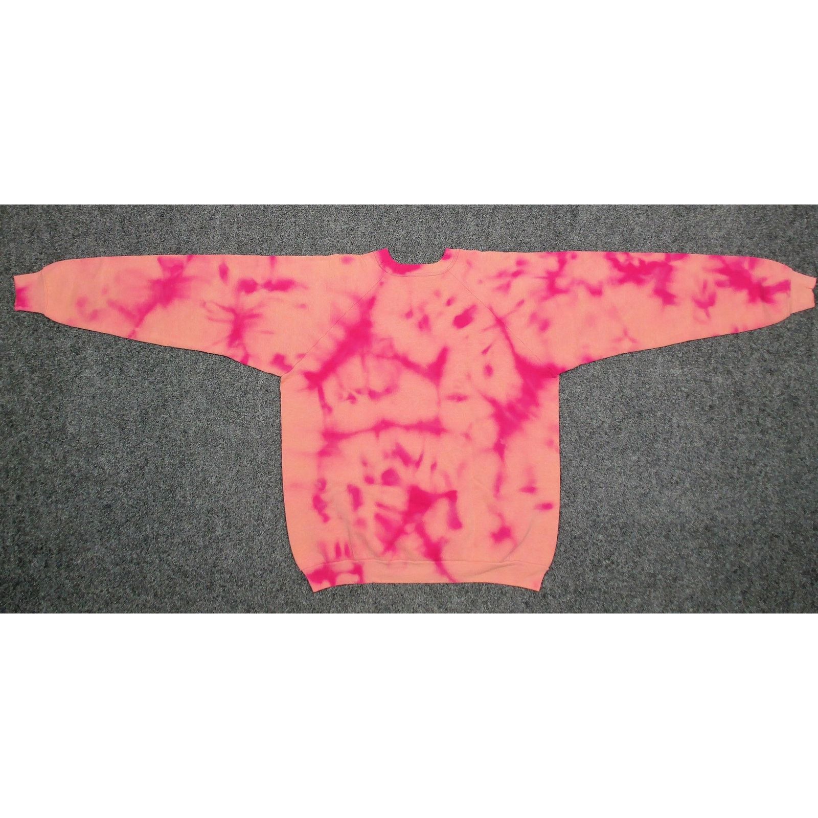 Fruit Of The Loom Vintage 90s Made in USA Pink Tie Dye Raglan Sweatshirt Size XL / US 12-14 / IT 48-50 - 6 Thumbnail