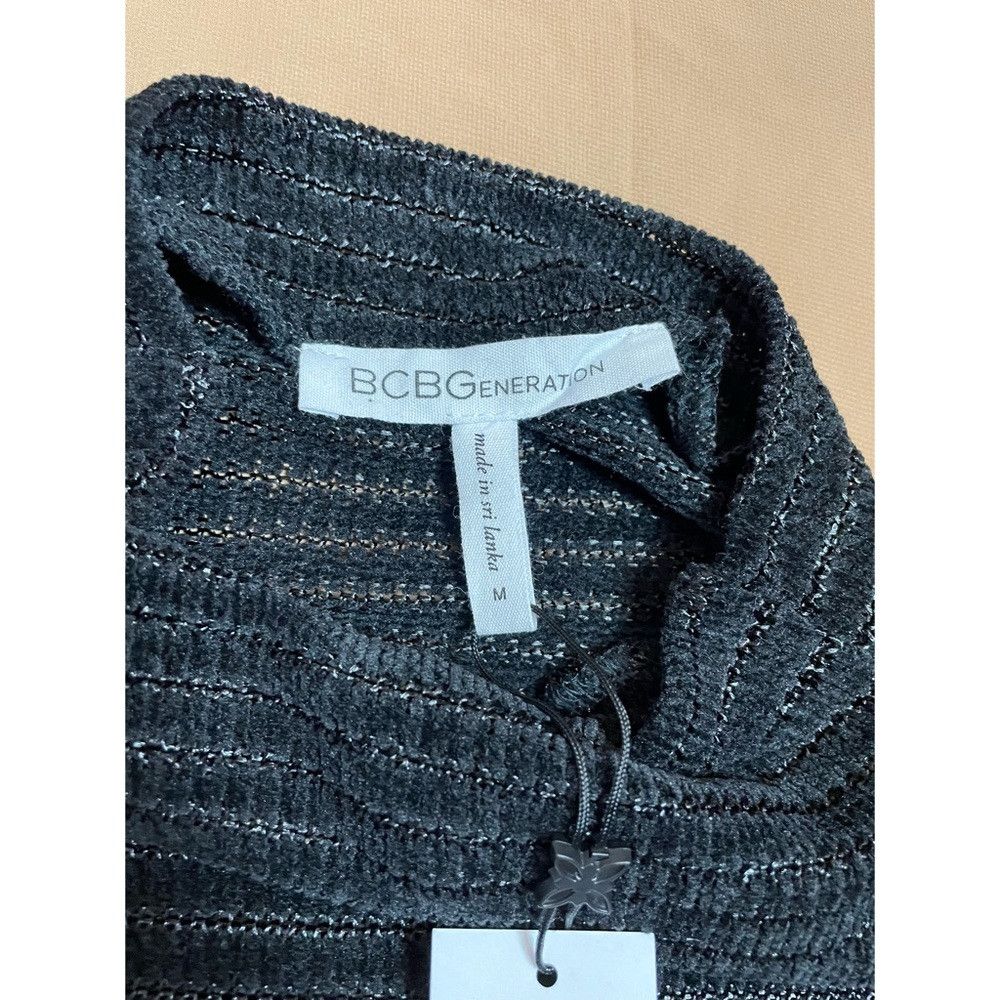 Other NWT New $88 BCBGeneration Black Knit Velvet Sweater Dress T Size M / US 6-8 / IT 42-44 - 7 Thumbnail