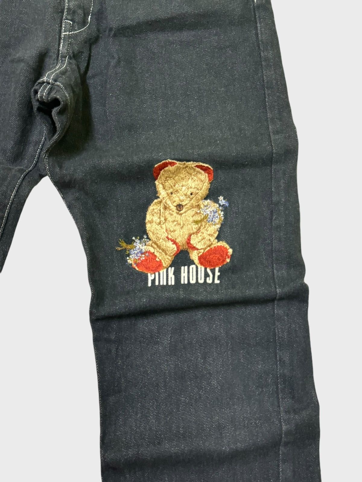 Japanese Brand × Pink House VTG Pink House Embroidered Bear Denim Jeans Size US 29 - 6 Thumbnail