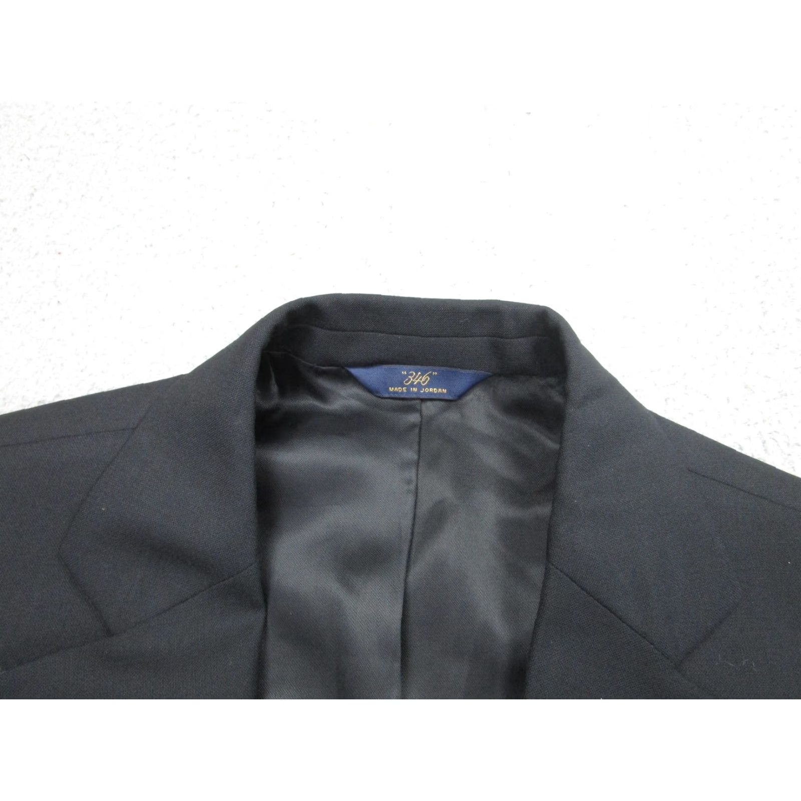 Brooks Brothers VINTAGE? (No) Brooks Brothers 346 Suit Blazer Mens 43R Black Wool Stretch 2 Button Jacket Size 46R - 3 Thumbnail
