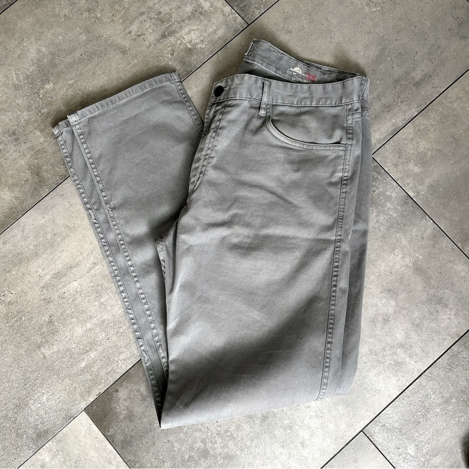 Faherty Faherty gray soft wash denim pants jeans size 35 waist. Size US 35 - 3 Thumbnail