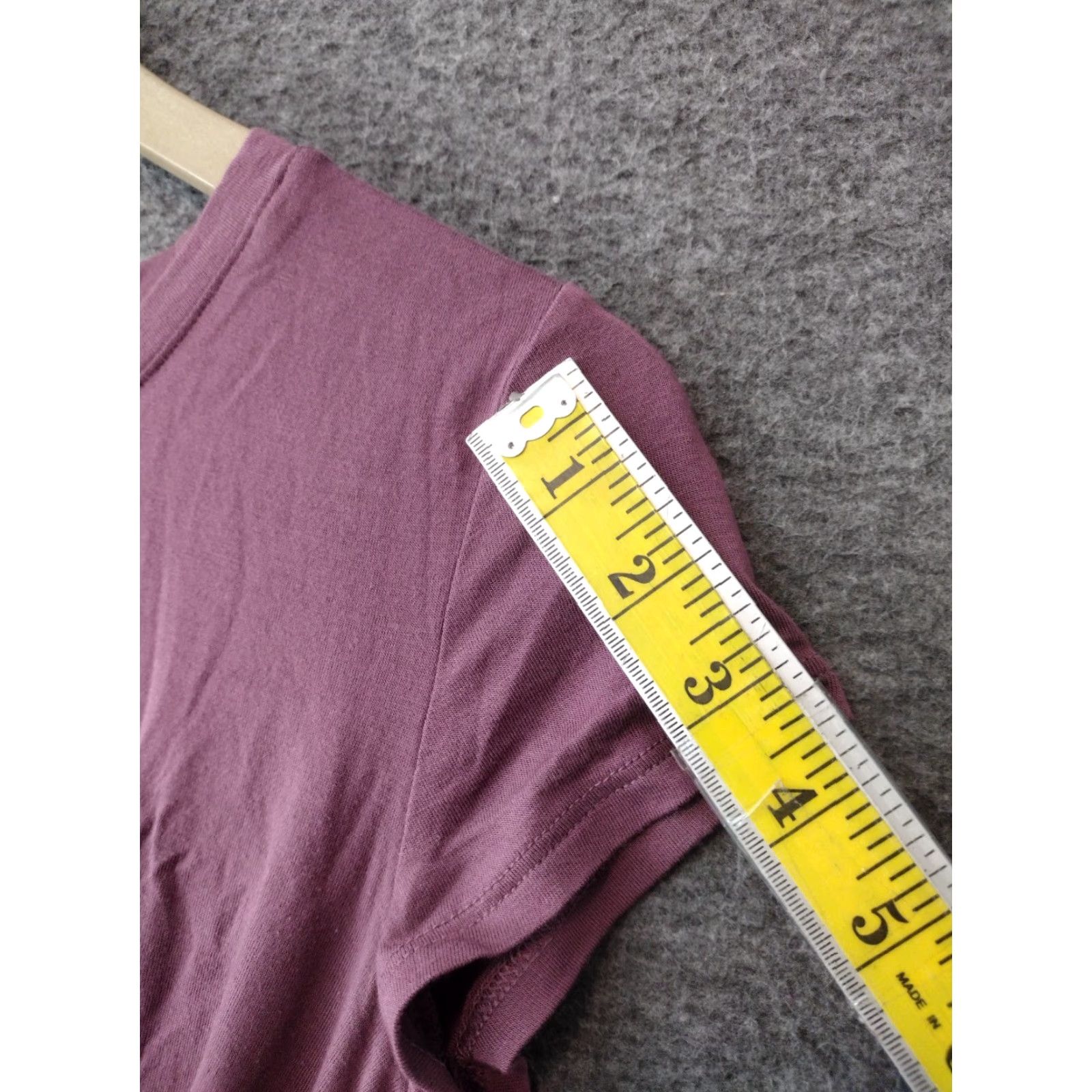 Garage Garage Blouse Shirt Women M Pink/Purple Short Sleeve Scoop Neck Tie - Classic Casual Size M / US 6-8 / IT 42-44 - 5 Thumbnail