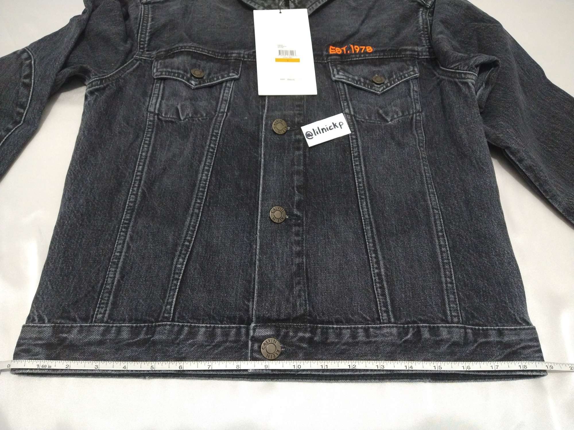 Calvin Klein 205W39NYC EST. 1978 Comet Grey Denim Trucker Jacket Size US S / EU 44-46 / 1 - 9 Thumbnail