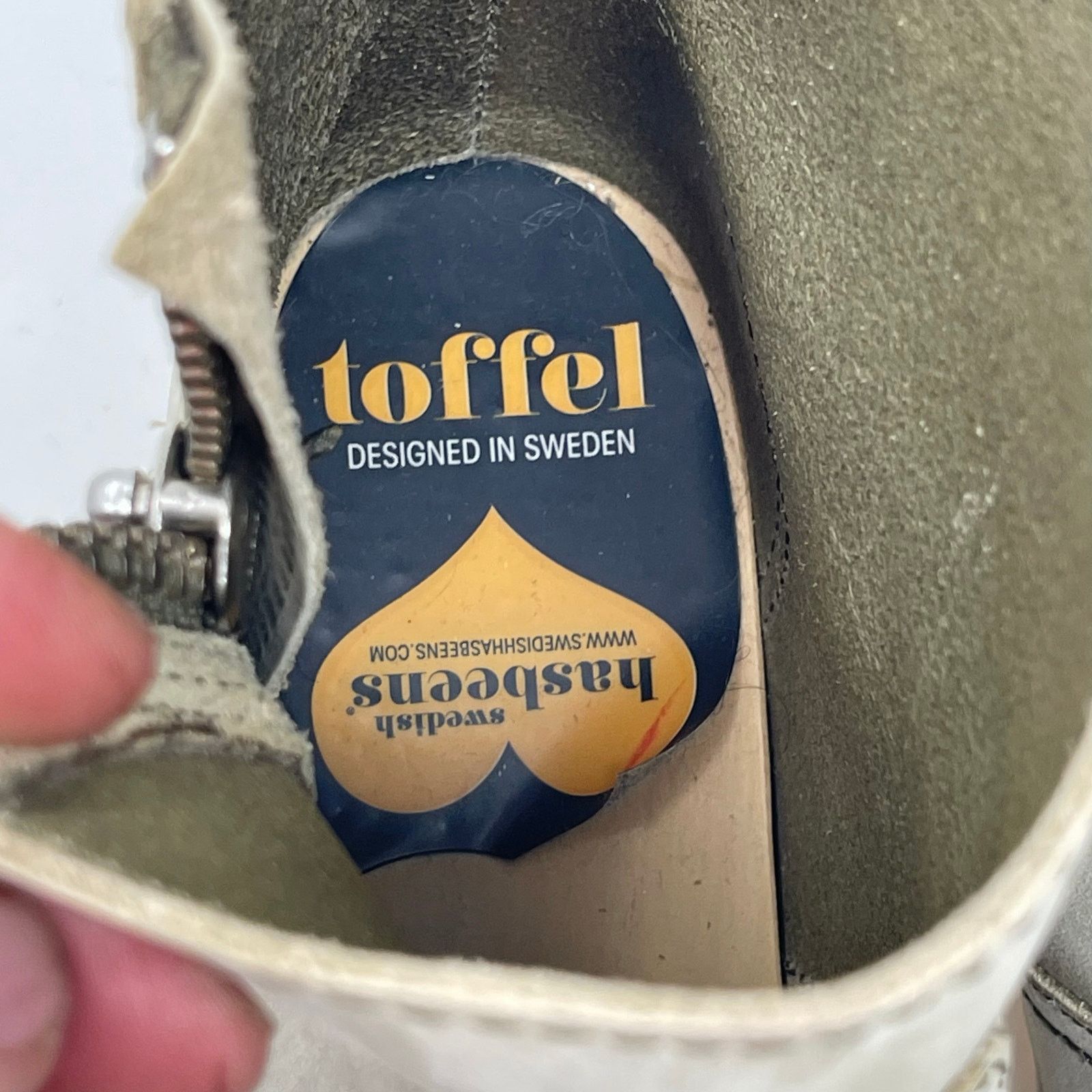 Swedish Hasbeens Toffel Swedish Hasbeens Zip It Emy Boots in grey suede 37 Size US 7 / IT 37 - 6 Thumbnail