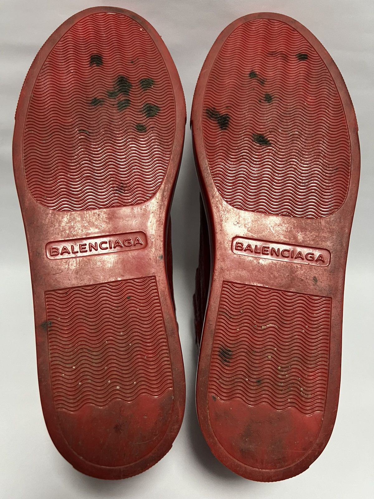 Balenciaga Balenciaga - Arena Red Leather High Top Sneakers Size US 7 / EU 40 - 10 Thumbnail