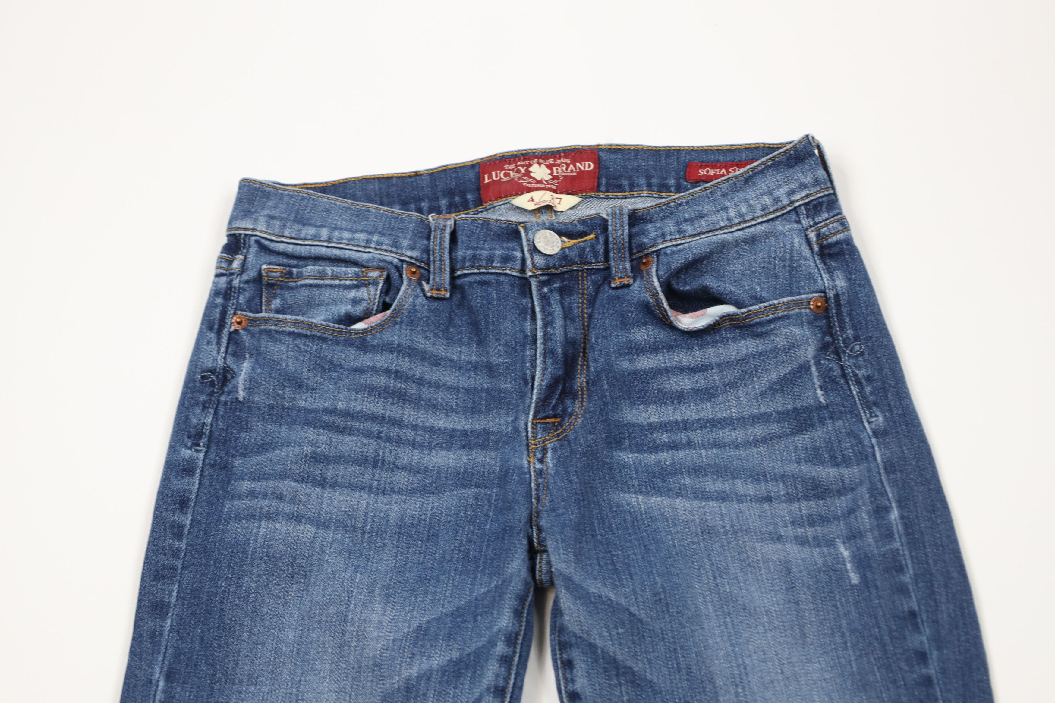 Lucky Brand × Vintage Vintage Y2K Lucky Brand Sofia Straight Leg Denim Jeans Size 27" / US 4 / IT 40 - 2 Thumbnail