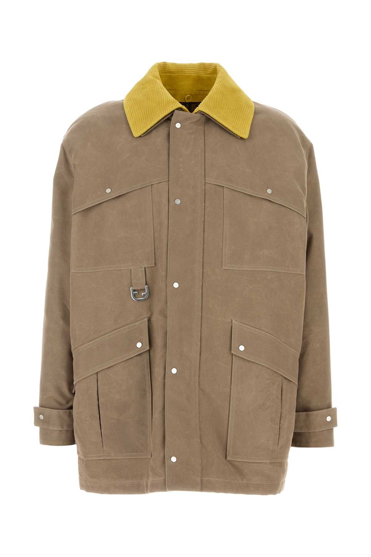 Fendi Cappuccino Canvas Coat Size US L / EU 52-54 / 3 - 1 Thumbnail