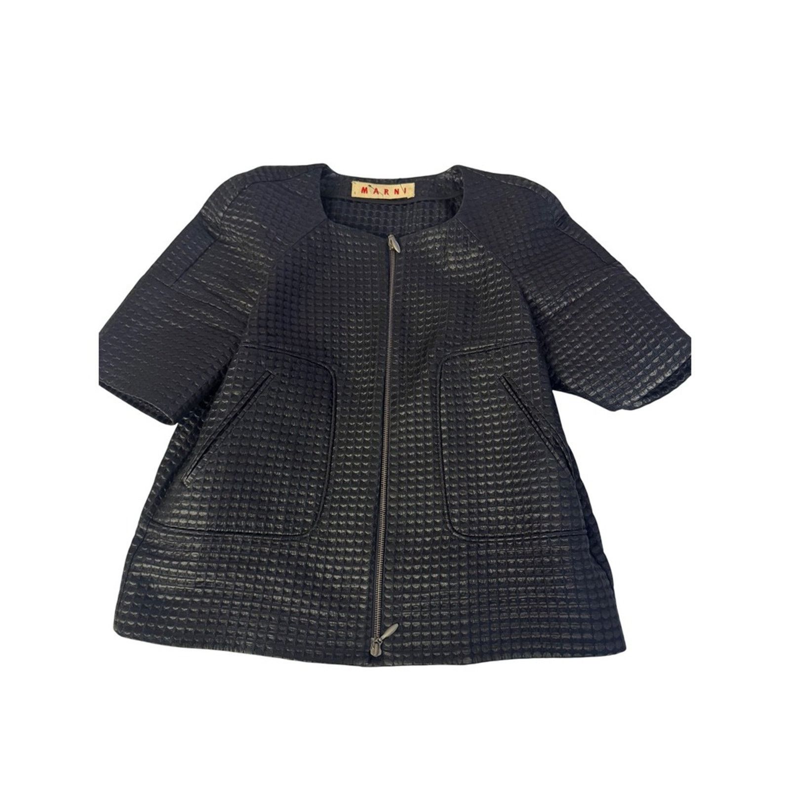 Marni Marni Textured Jacquard Short Sleeve Jacket Size M / US 6-8 / IT 42-44 - 1 Thumbnail