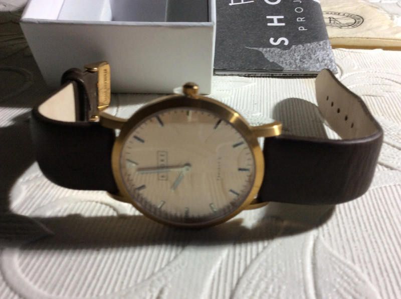 Designer Shore Projects Watch rose gold dial Brown Strap - Unisex Size ONE SIZE - 4 Thumbnail