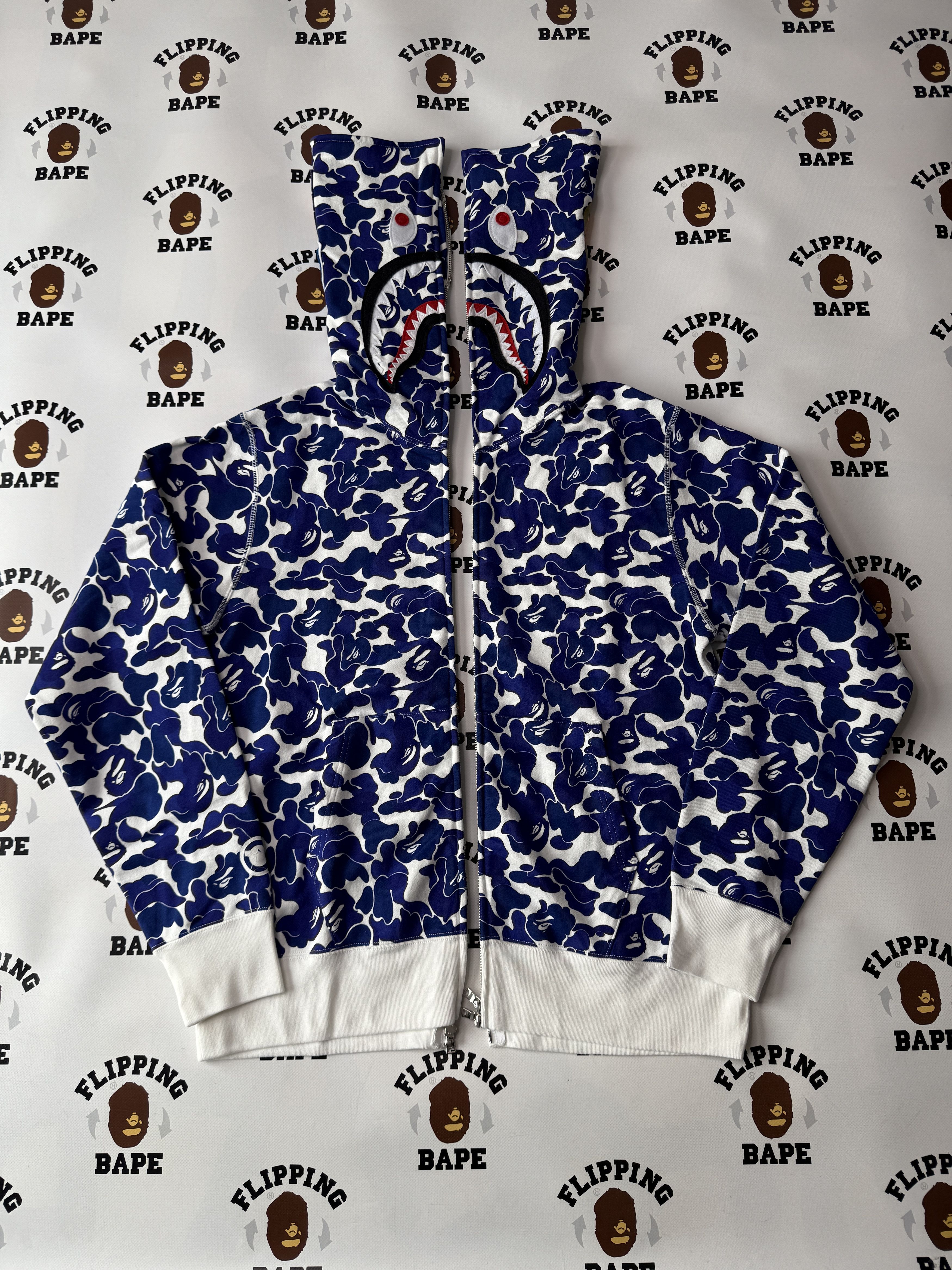 Bape BAPE.COM WEBSTORE SEPARATE SHARK FULL ZIP HOODIE | Grailed