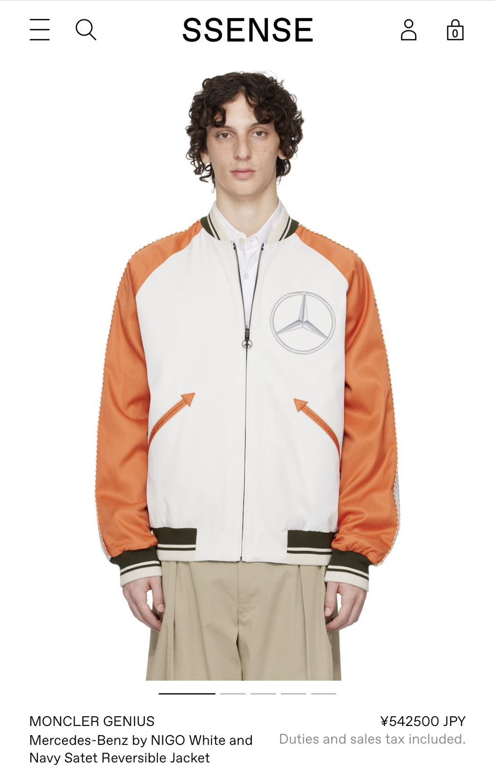 Moncler MONCLER GENIUS Mercedes-Benz by NIGO White Navy Reversible Size US L / EU 52-54 / 3 - 15 Thumbnail