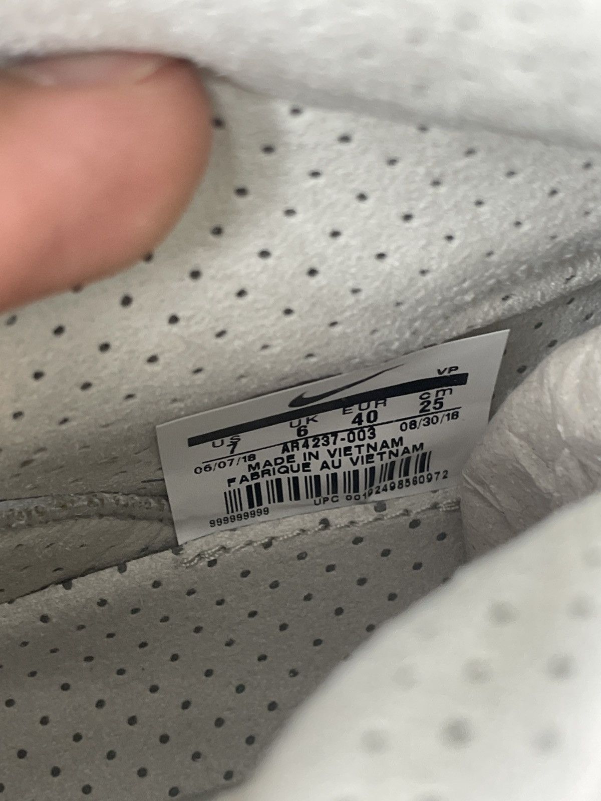 Fear of God × Nike Nike Air Fear of God 1 Light Bone (Friends & Family) Size US 7 / EU 40 - 9 Thumbnail