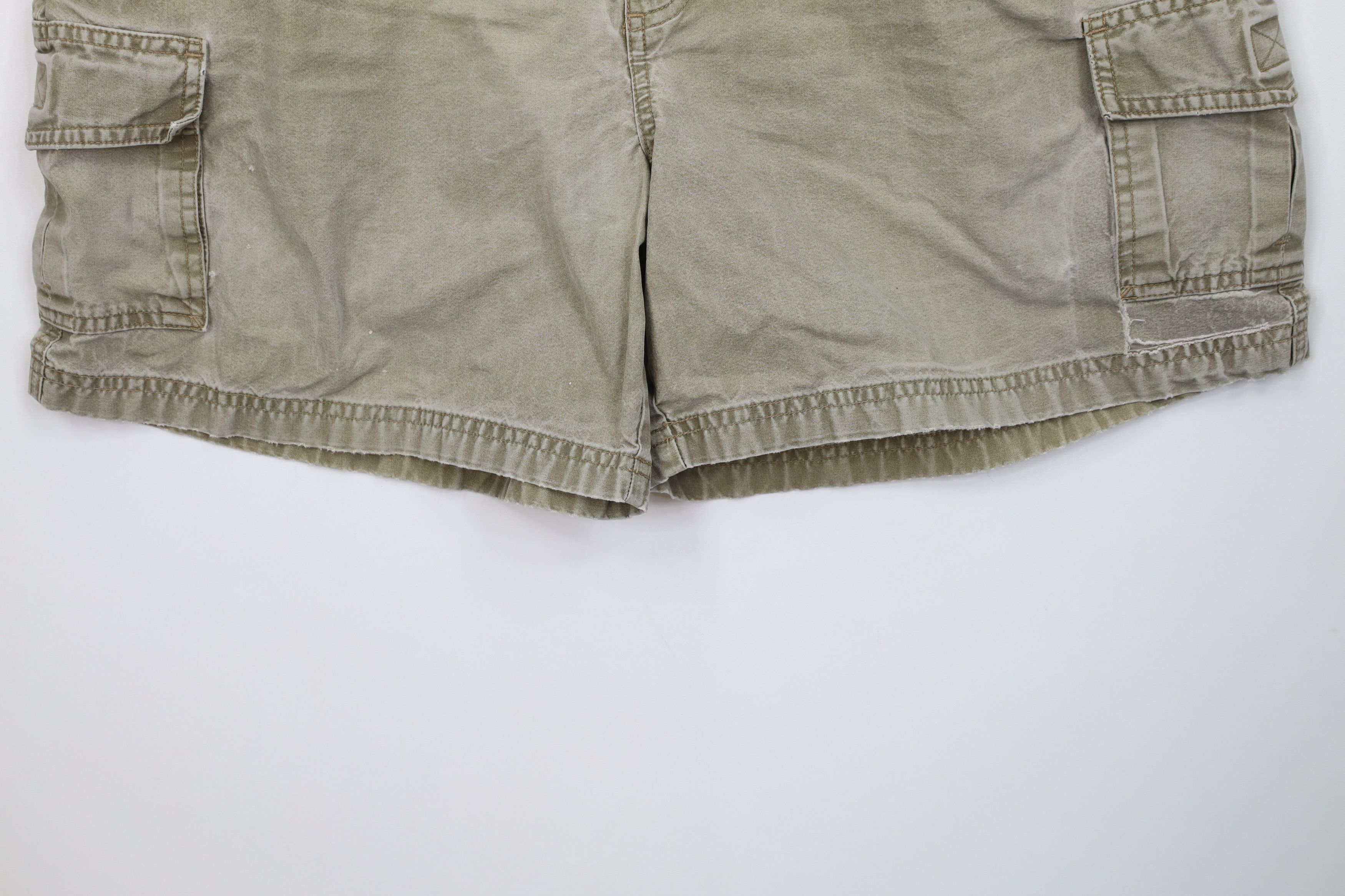 L.L. Bean Vintage 90s LL Bean Faded Stonewash Above Knee Cargo Shorts Size US 38 / EU 54 - 4 Thumbnail