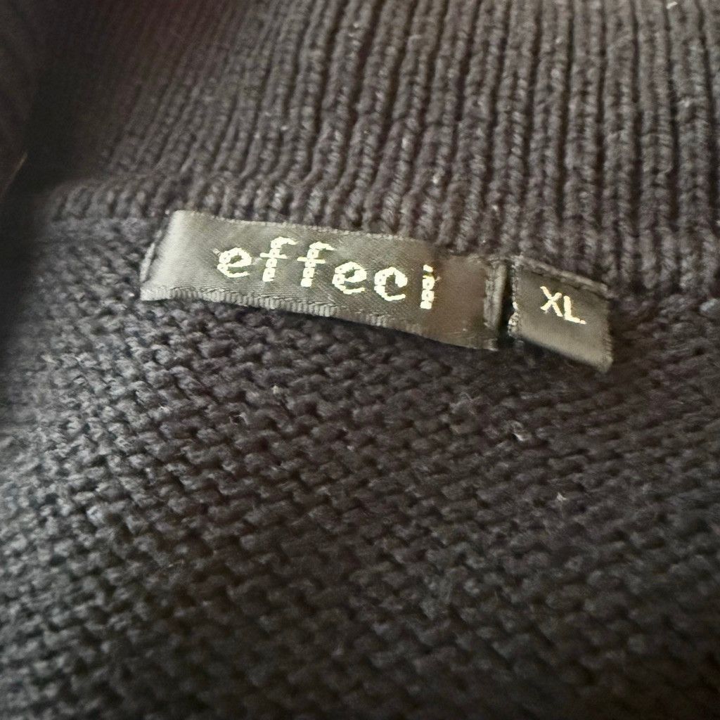 EFFECTOR Vintage 90s Y2K cardigan buttoned down knit black sz XL Size XL / US 12-14 / IT 48-50 - 8 Thumbnail