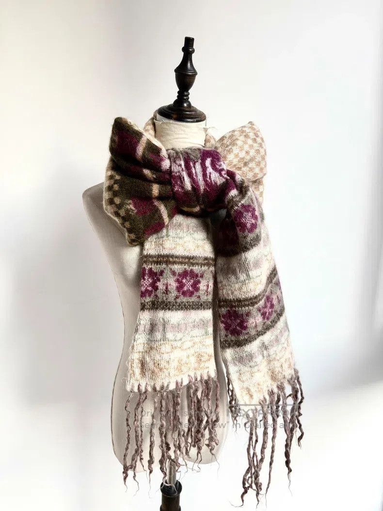 Vivienne Westwood Vivienne Westwood Vintage purple Icelandic check cashmere Size ONE SIZE - 1 Thumbnail