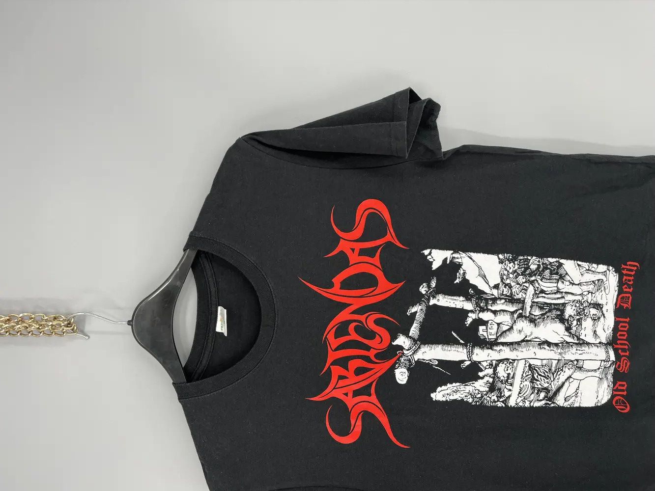 Band Tees Vintage SABIENDAS "Old School Death" Shirt Black Size US M / EU 48-50 / 2 - 5 Thumbnail