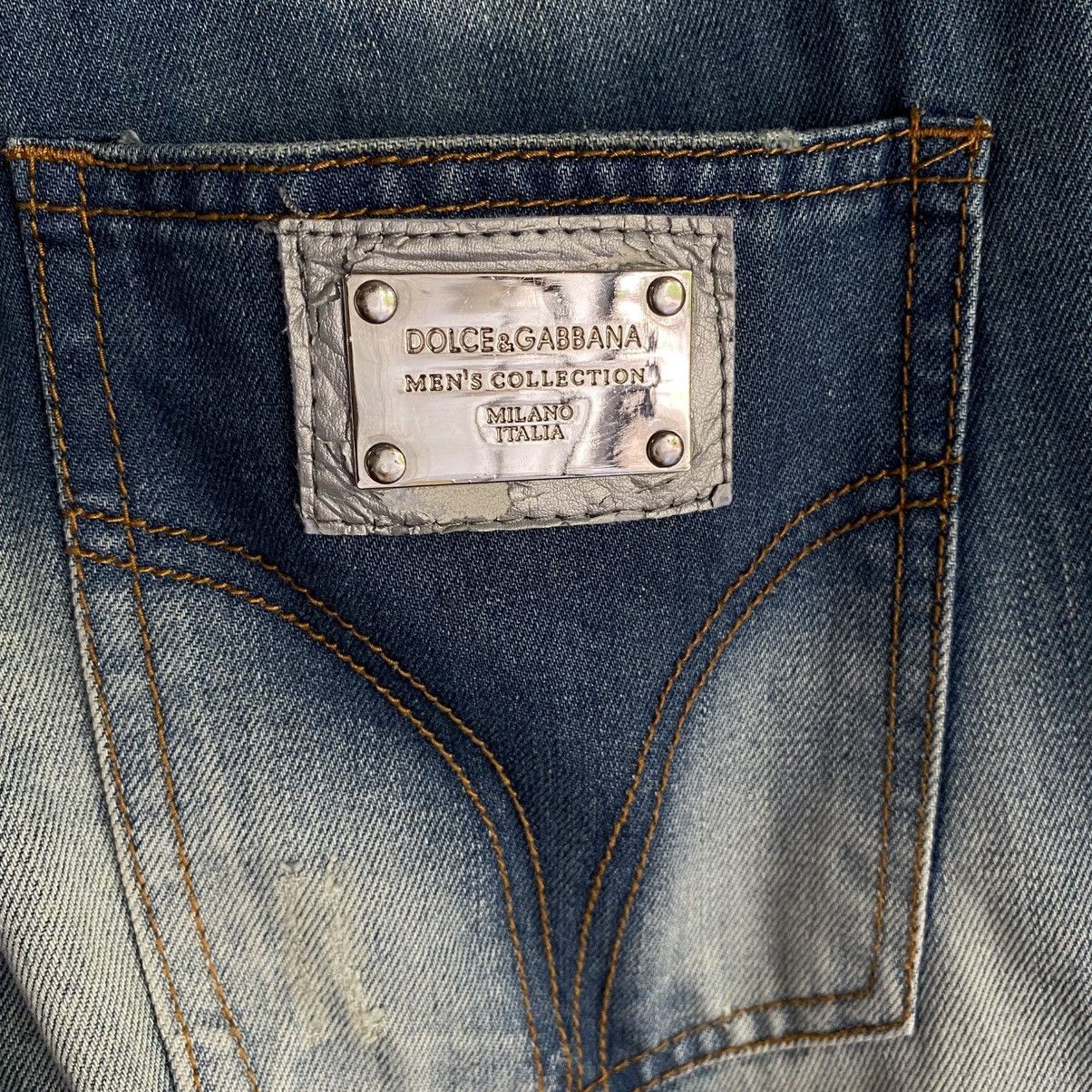 Dolce & Gabbana D&G DOLCE & GABBANAS Distressed Slim-Fit Blue Jeans Size 28" / US 6 / IT 42 - 10 Thumbnail
