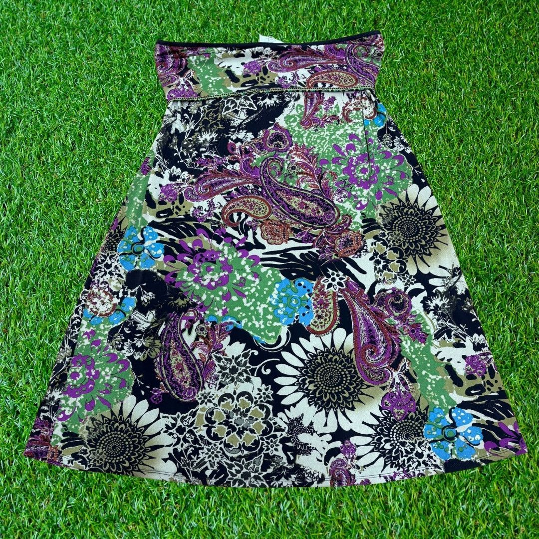 Other Flowy floral fold-over long skirt Size 31" - 2 Thumbnail