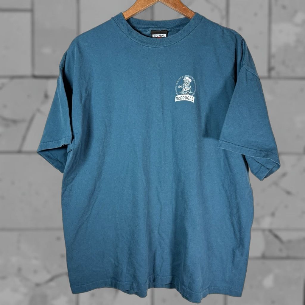 Vintage VINTAGE Signal Sport USA Graphic Tee Mens XL Blue Single Stitch Size US XL / EU 56 / 4 - 1 Thumbnail