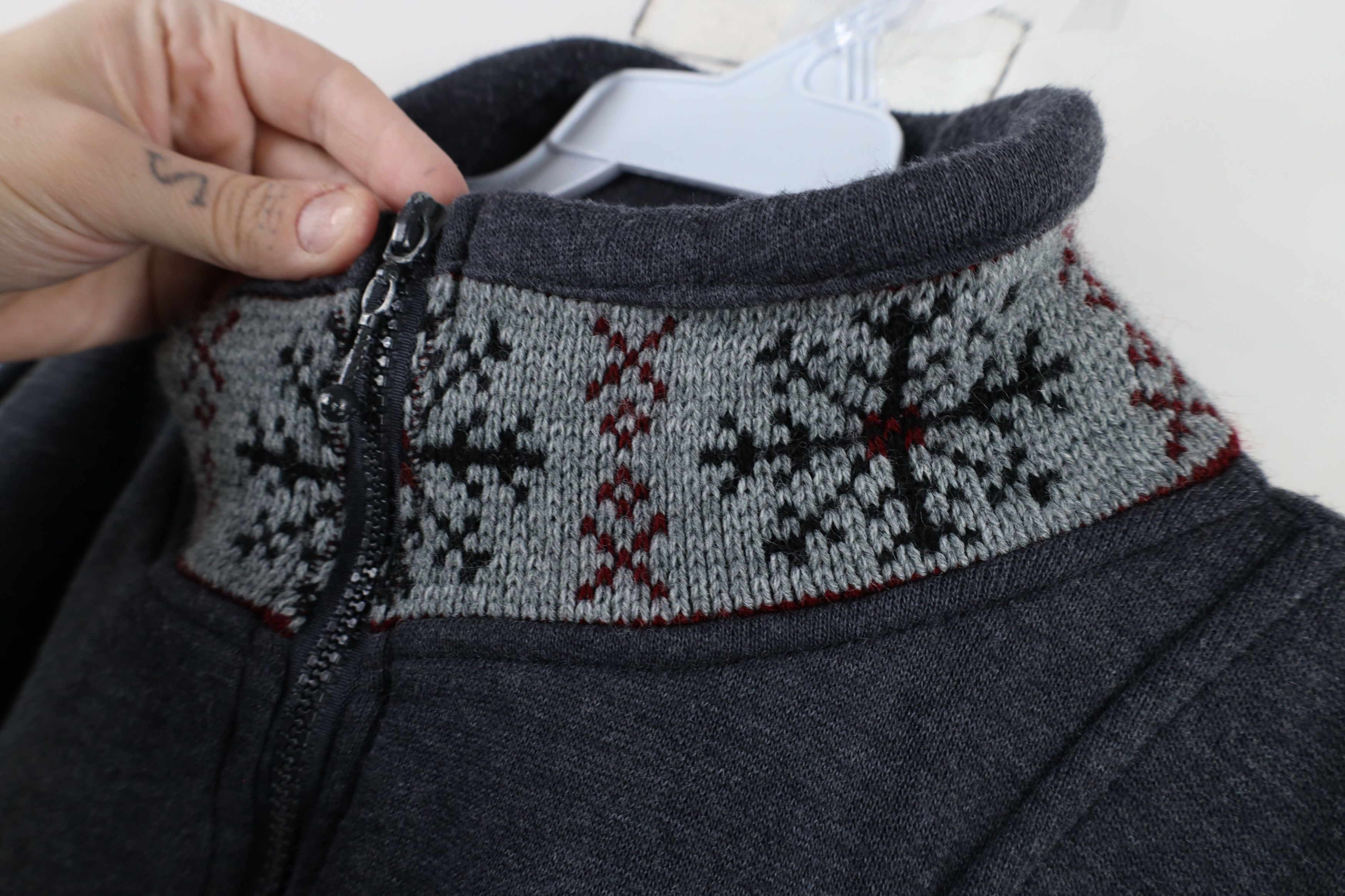Vintage Vintage 90s Streetwear Snowflake Pullover Sweatshirt Gray Size US XL / EU 56 / 4 - 6 Thumbnail