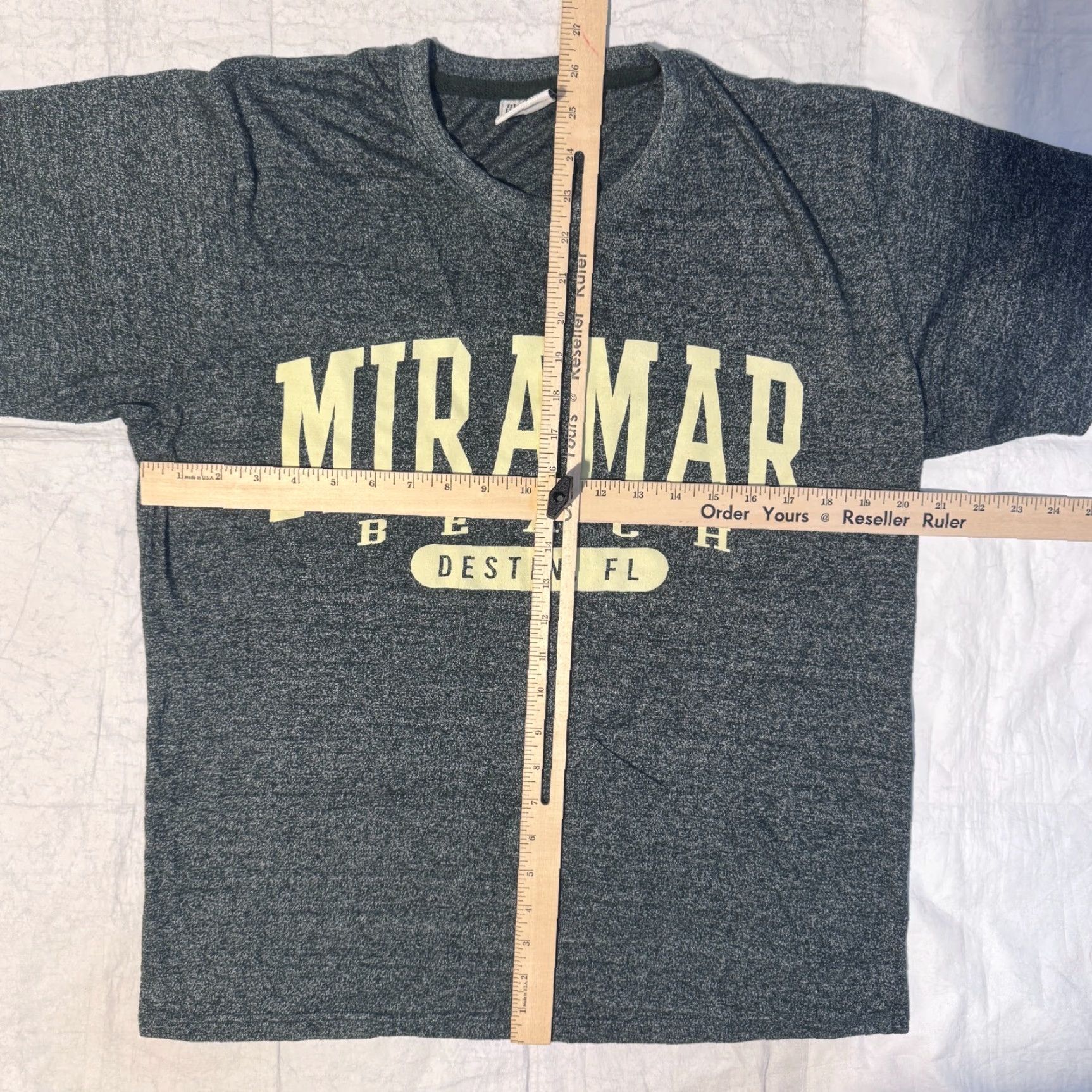 Gildan Miramar Beach Destin Florida Green Vintage Stonewash Tshirt L Size US L / EU 52-54 / 3 - 3 Thumbnail