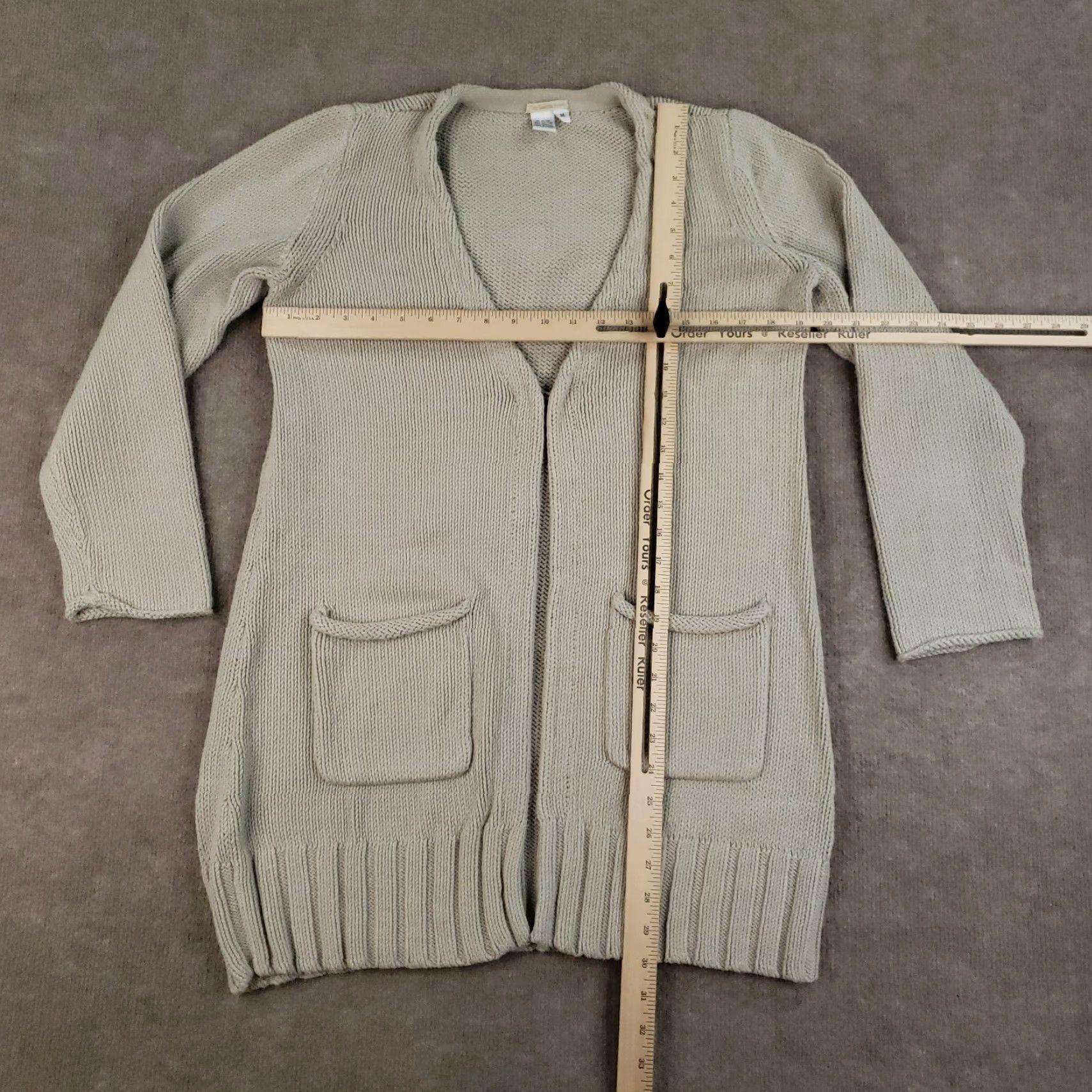 The Territory Ahead Territory Ahead Cardigan Womens Medium Beige Knit Pockets Button Size M / US 6-8 / IT 42-44 - 2 Thumbnail
