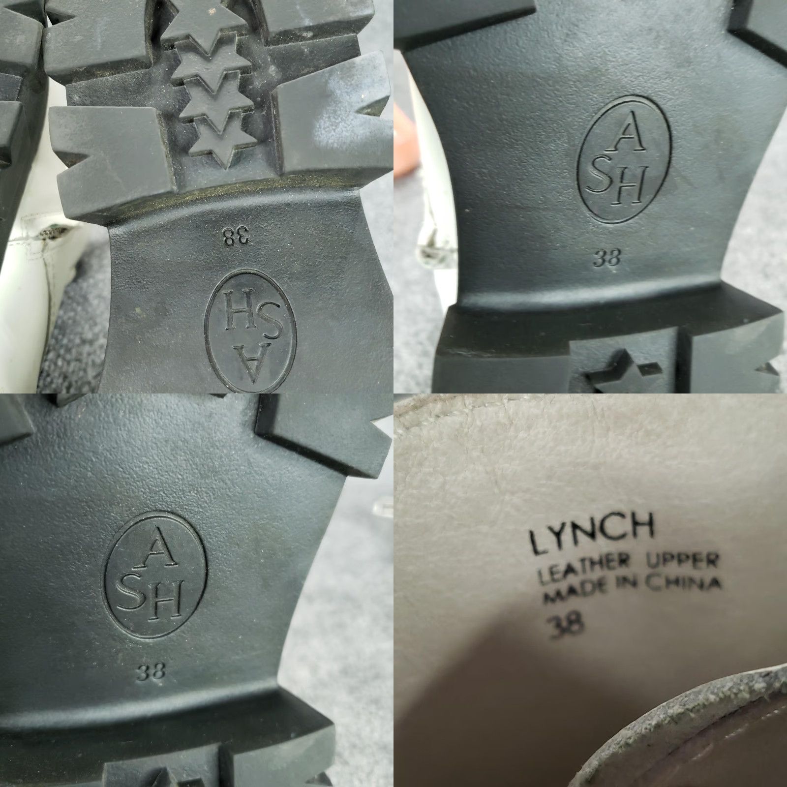 ASH ASH Lynch Boots Womens Size 7.5 White Leather Front Zip Combat Boots Mulit Lug Sole Platform Womens Shoes Size US 7.5 / IT 37.5 - 9 Thumbnail