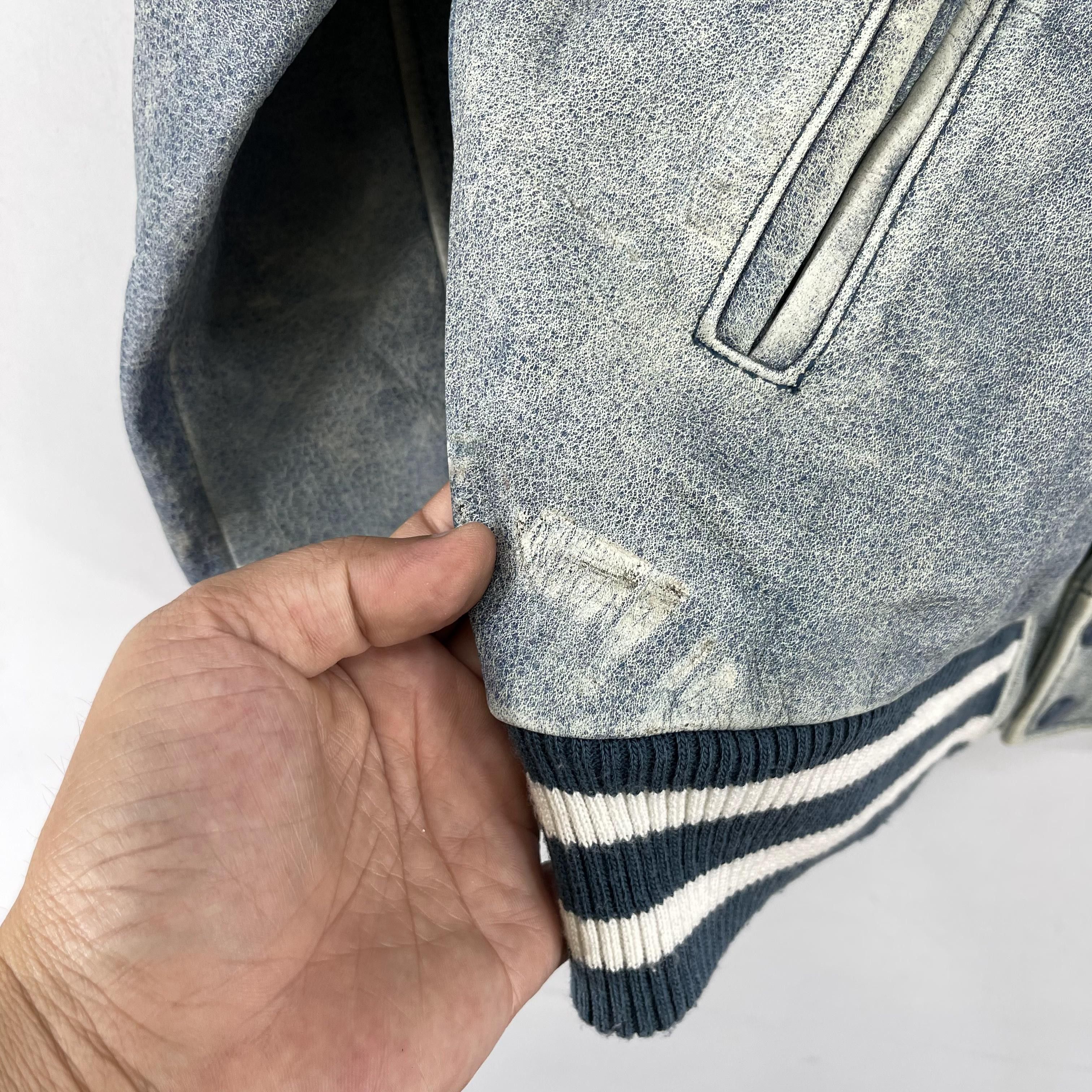 Tedman × Vintage Vintage 90s TEDMAN Little Devil Usaf Varsity Leather Jacket Size US M / EU 48-50 / 2 - 6 Thumbnail