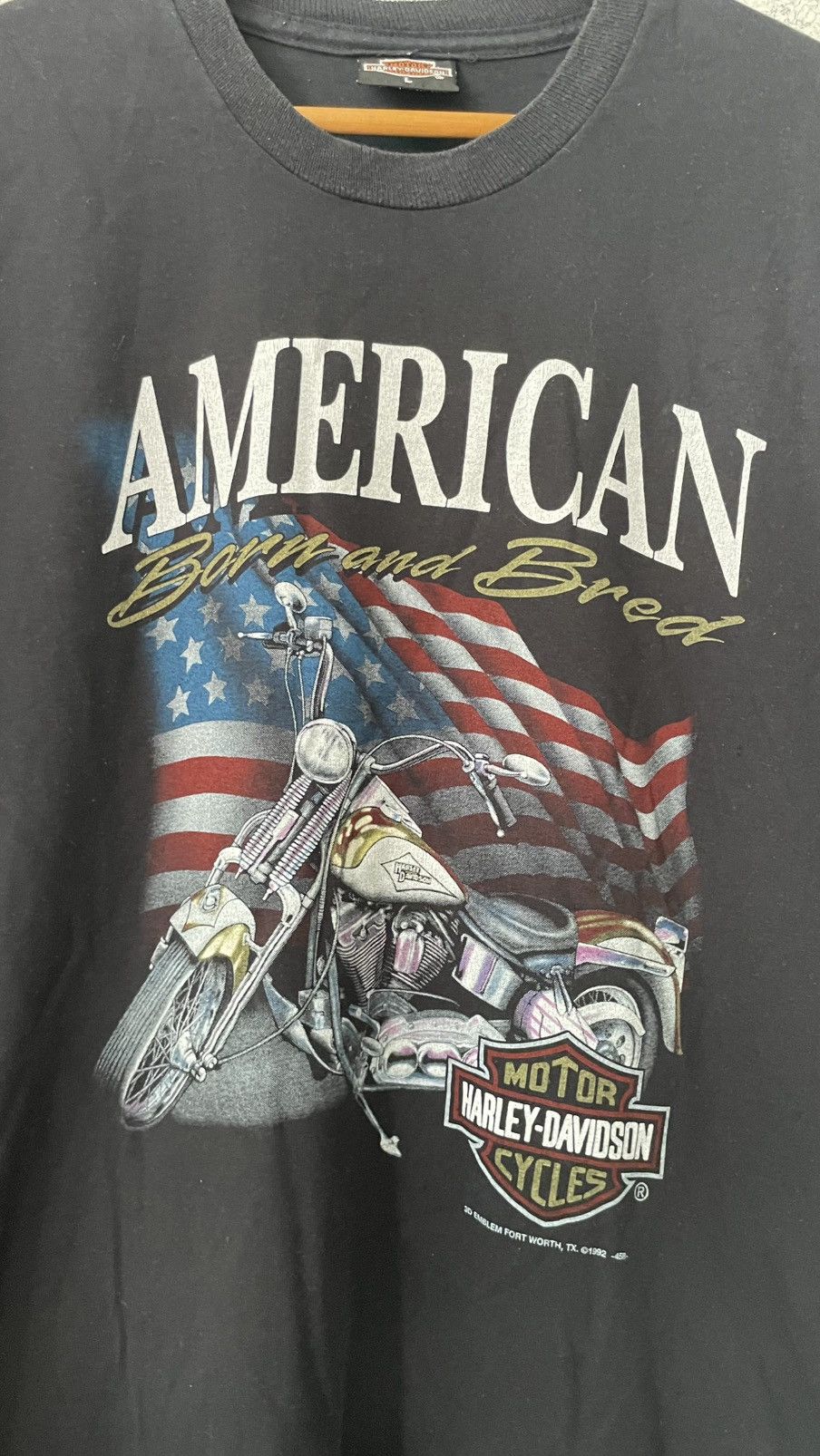 Harley Davidson 3d emblem t shirt vintage 1992 harley davidson Size US L / EU 52-54 / 3 - 2 Thumbnail