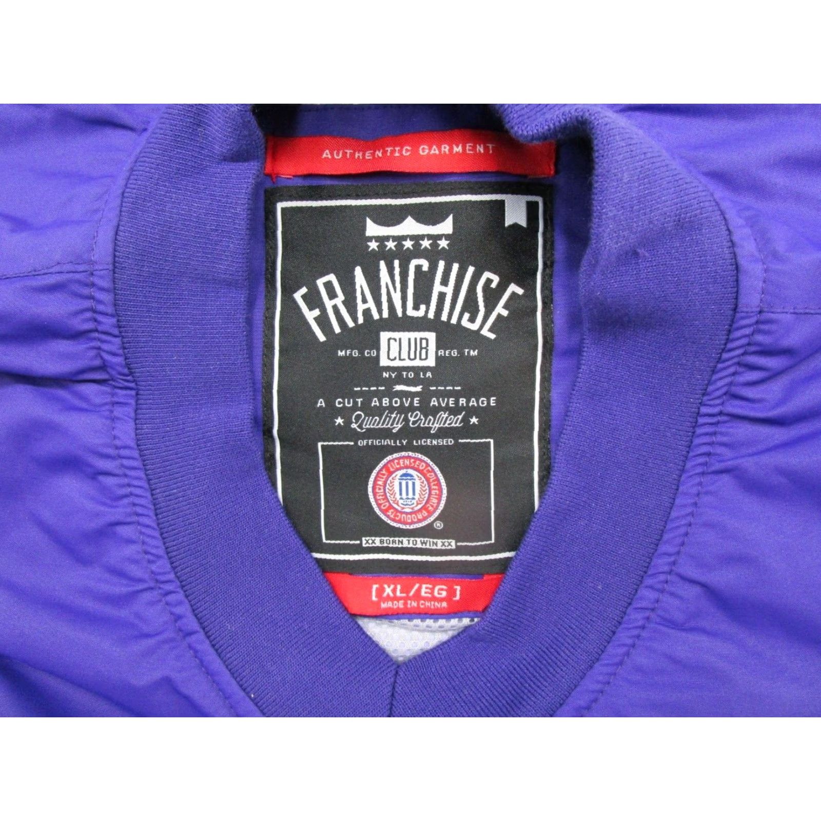 Vintage Franchise Club Jacket Men XL Purple Washington University Huskies V Neck Windbreaker Mens Size US XL / EU 56 / 4 - 4 Thumbnail