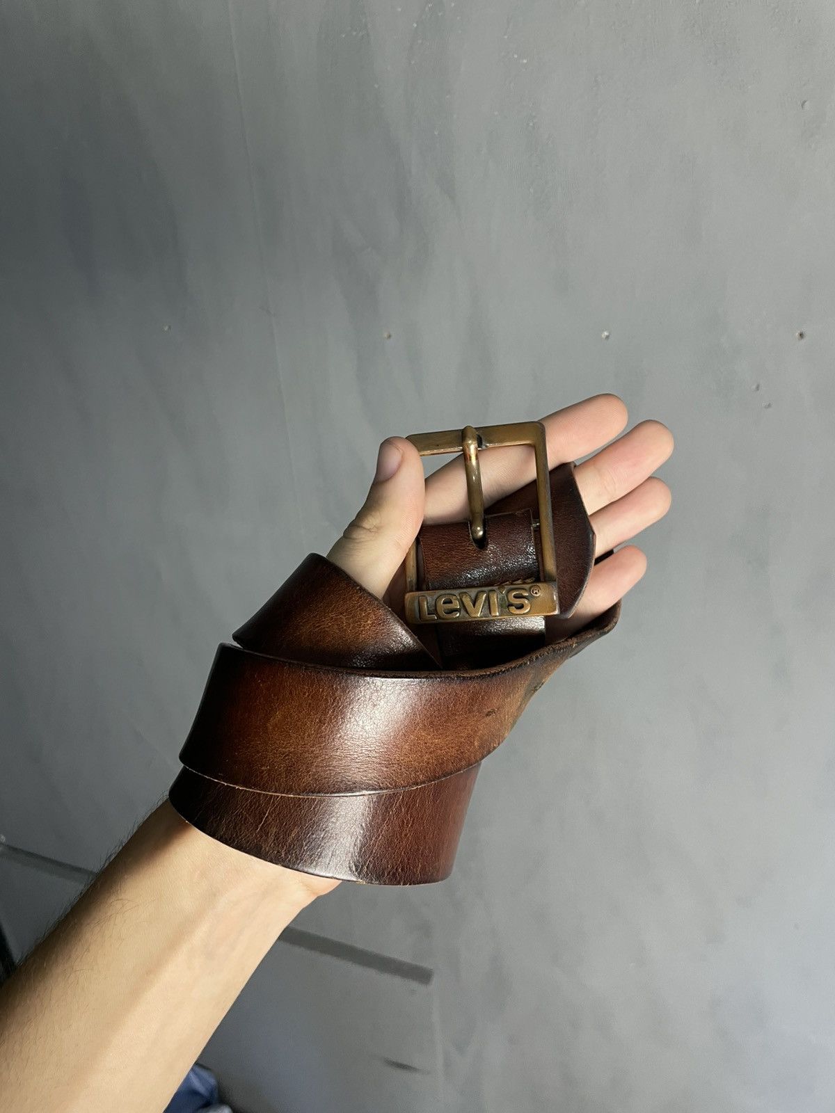 Levi's Levi’s Leather Brown Belt Made In Italy 34/85 Size 34 - 1 Thumbnail
