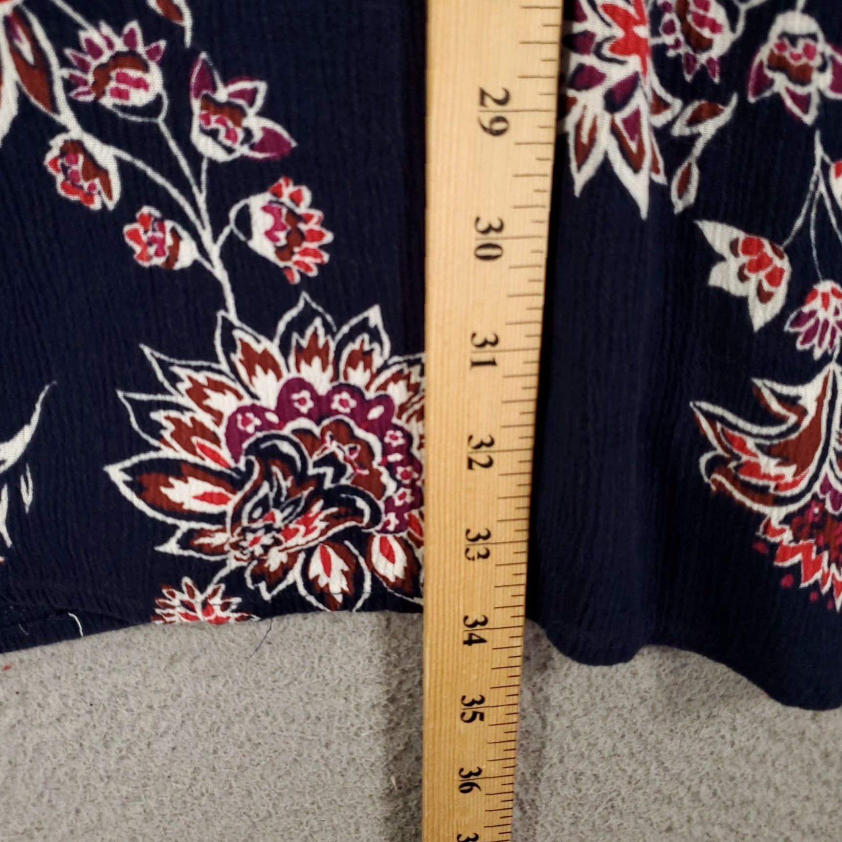 Old Navy VINTAGE Old Navy Womens Dress Blue Floral Lined Short Shift Cotton Blend Purple? Wait. Size L / US 10 / IT 46 - 3 Thumbnail