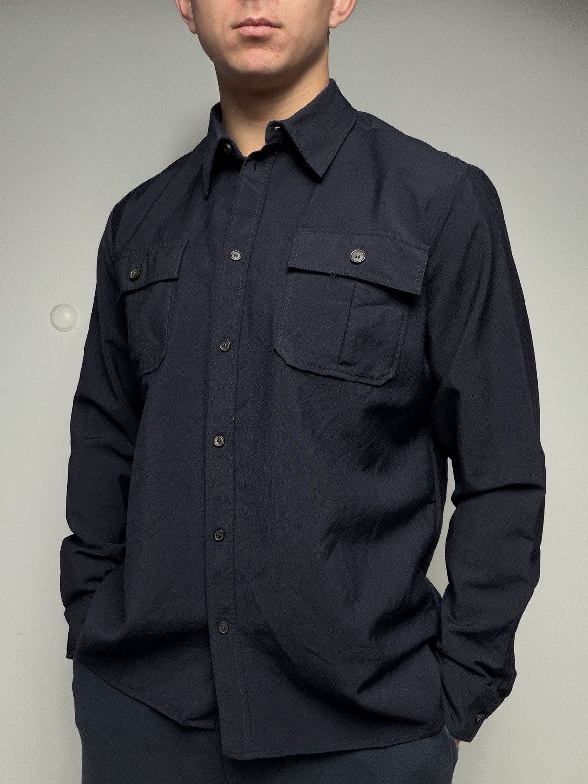 Acne Studios Acne Studios Wool Mohair CPO Shirt Jacket Navy Streetwear Size US L / EU 52-54 / 3 - 2 Thumbnail