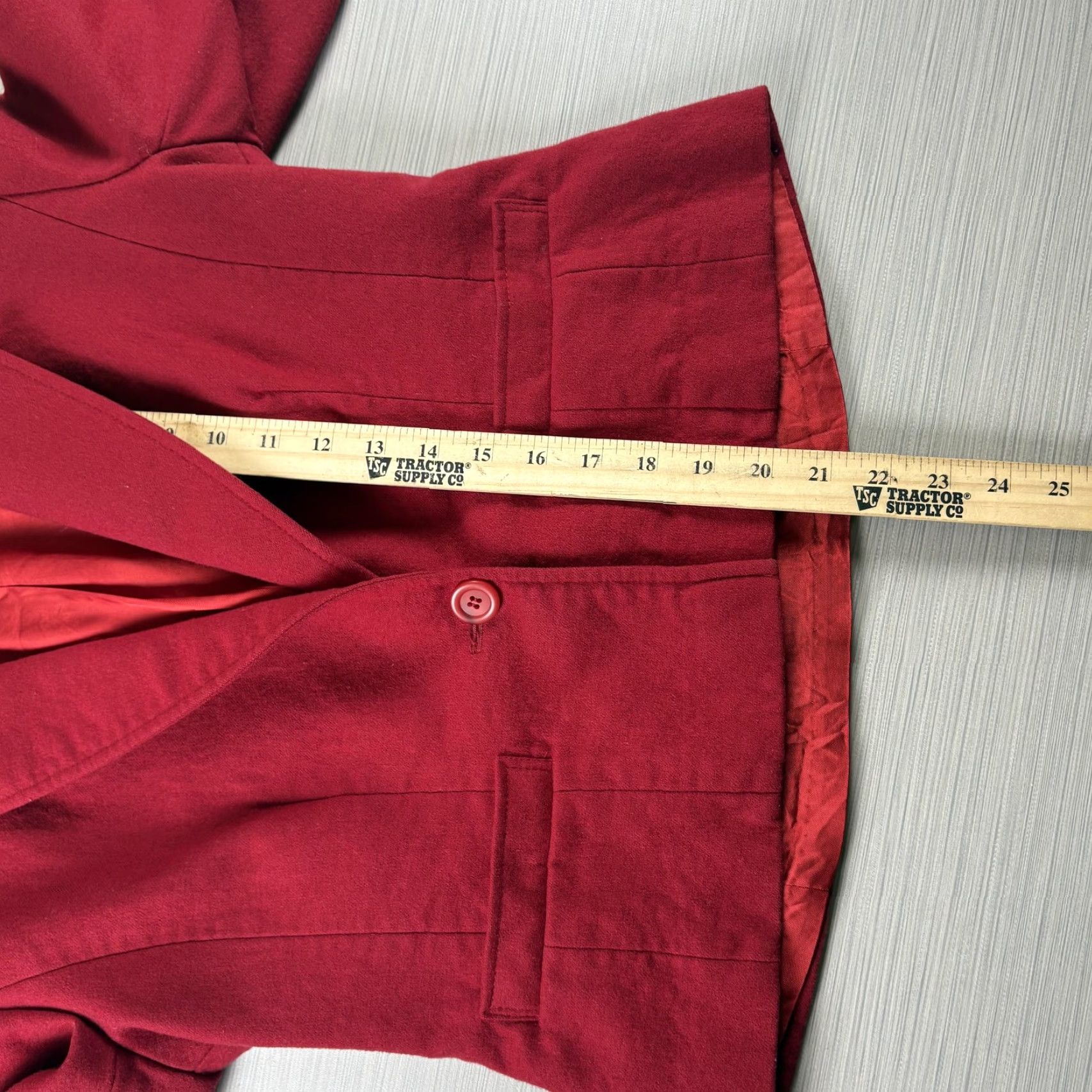 Pendleton VINTAGE Pendleton Blazer Womens Petite Red Wool Jacket Single Button Made USA 90s Size M / US 6-8 / IT 42-44 - 4 Thumbnail