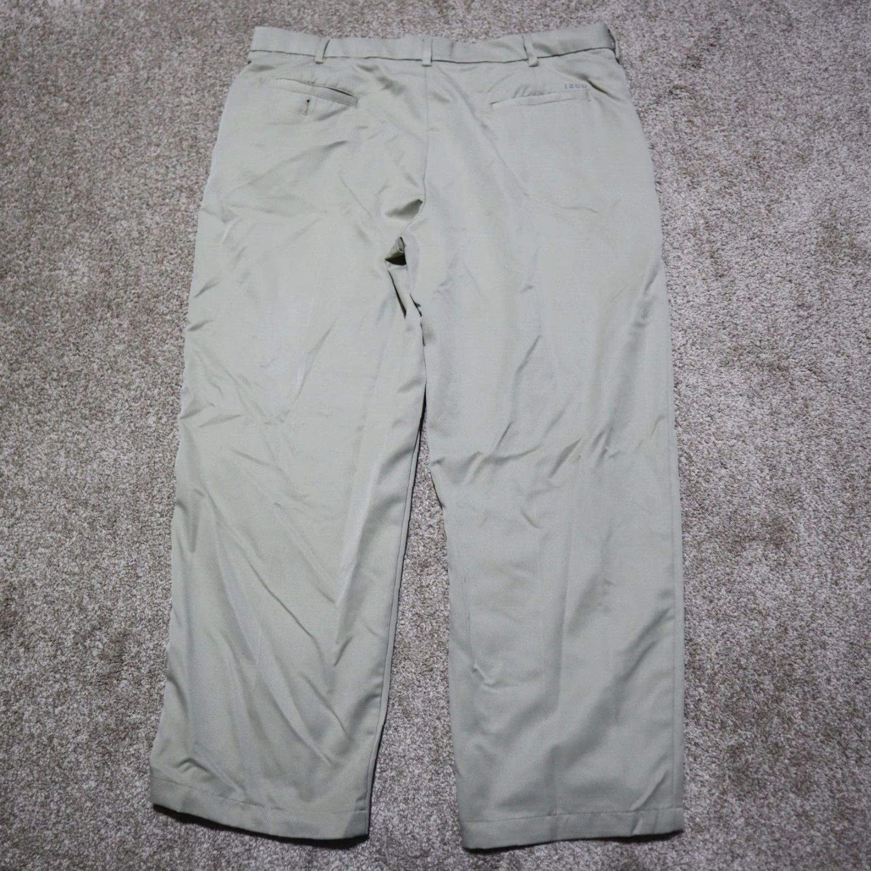 Izod IZOD Dress Pants Men's 40/30 Beige Polyester Relaxed Pleated Straight[/Color] Pants Size US 40 / EU 56 - 6 Thumbnail