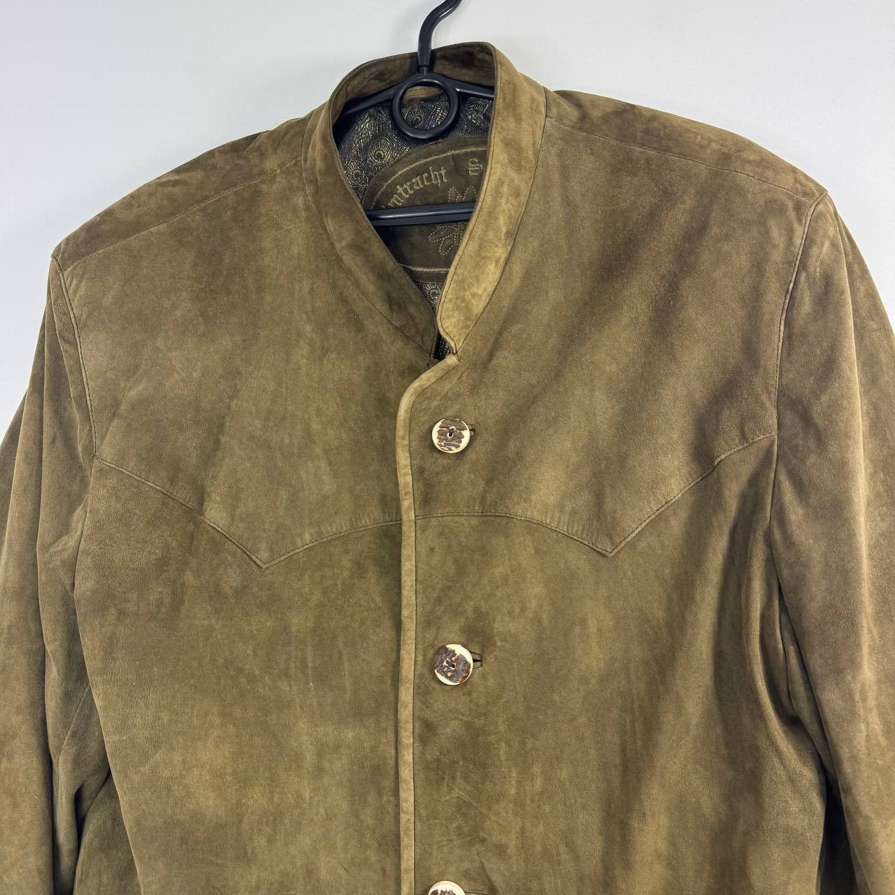 Other Vintage German Tracht Suede Leather Bavarian Jacket Size 50 Size US L / EU 52-54 / 3 - 2 Thumbnail