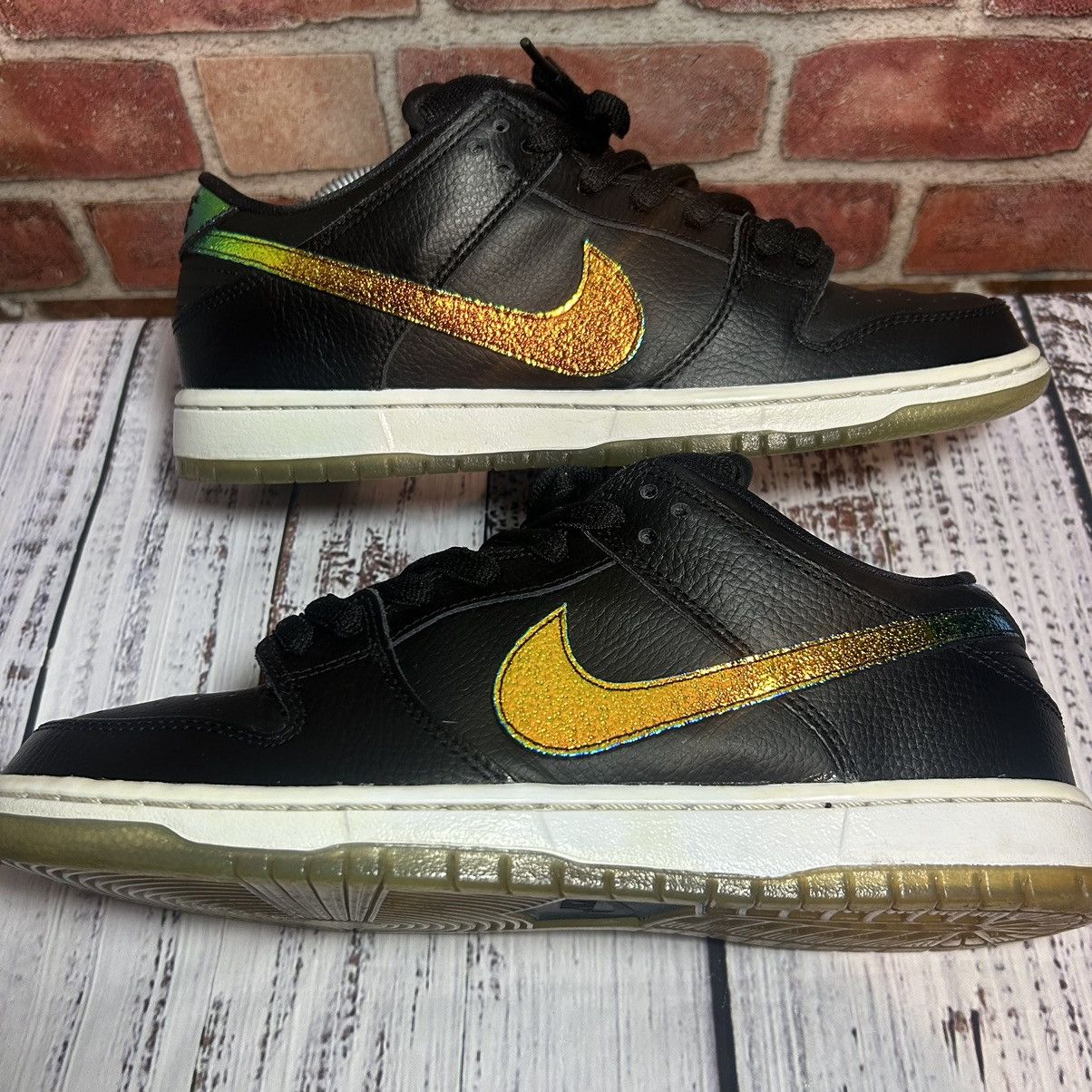 image of Nike Sb Dunk Low ‘Sparkle Oil Spill’ Size 10 Shoes in Black, Men's