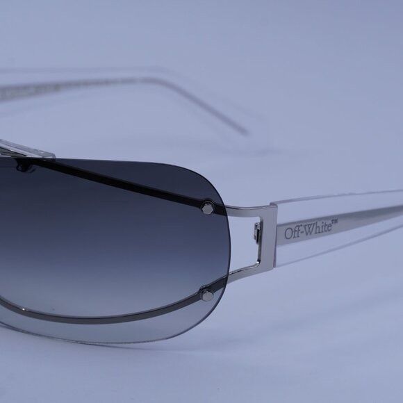 Off-White Off-White OERI103 BIG WHARF 7207 Sunglasses Silver Frame Size ONE SIZE - 3 Thumbnail