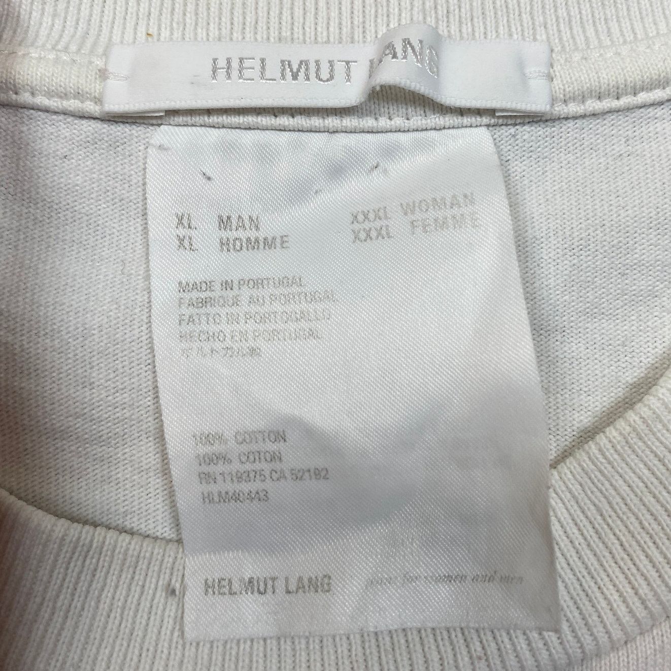 Helmut Lang Helmut Lang HL Logo Crew SS T Shirt XL Minimalist Streetwear Size US XL / EU 56 / 4 - 6 Thumbnail
