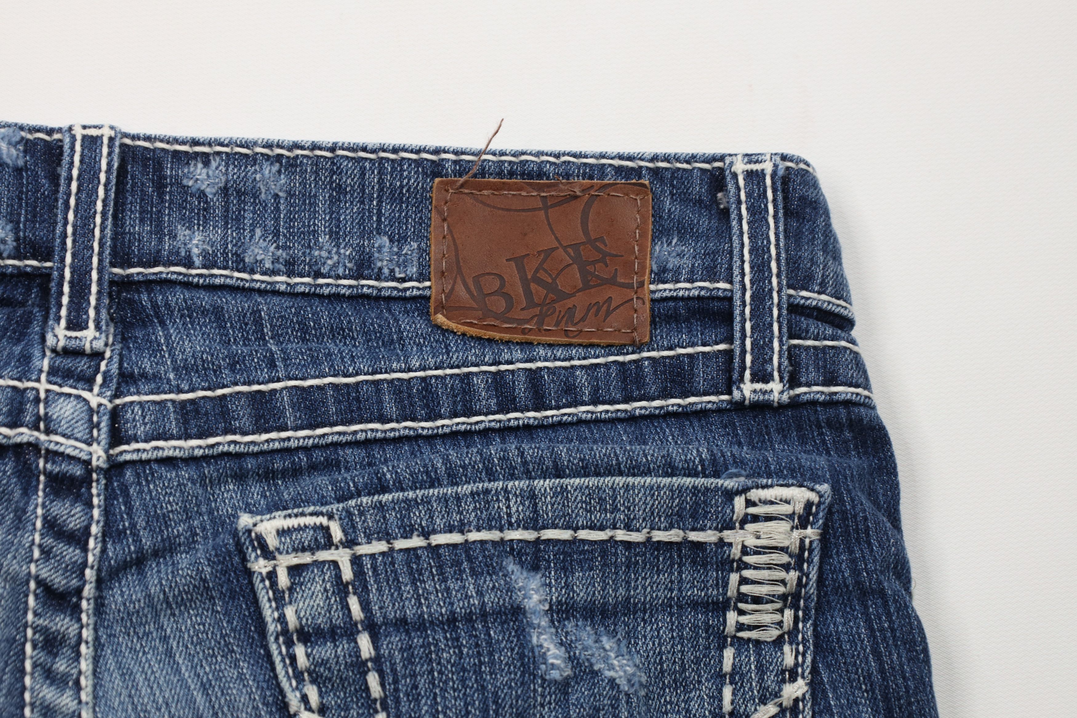 Vintage Buckle BKE Stitch Stella Stretch Denim Jean Shorts Blue Size 26" / US 2 / IT 38 - 10 Thumbnail