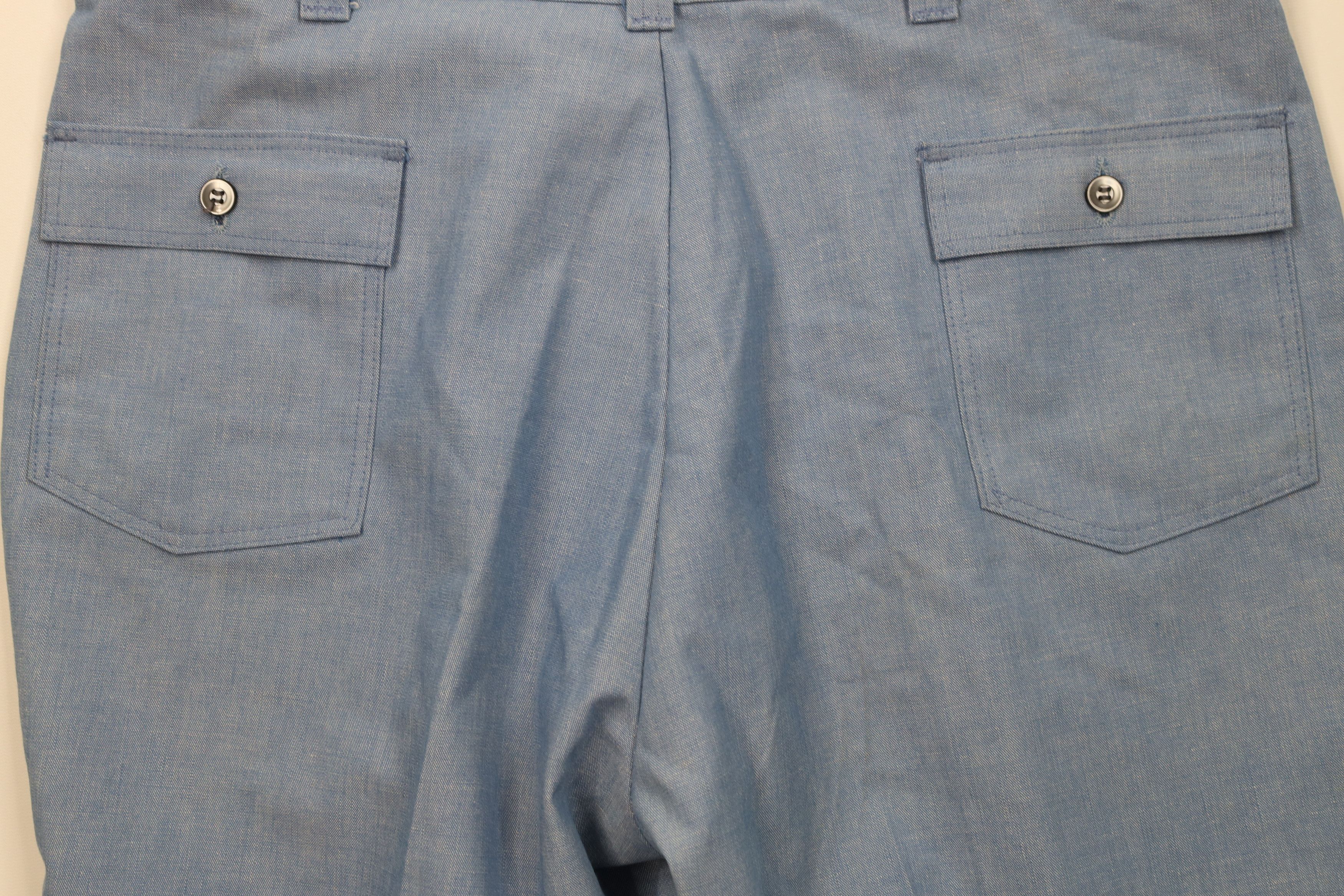 Vintage Vintage 70s Streetwear Chambray Above Knee Shorts Blue USA Size US 36 / EU 52 - 12 Thumbnail