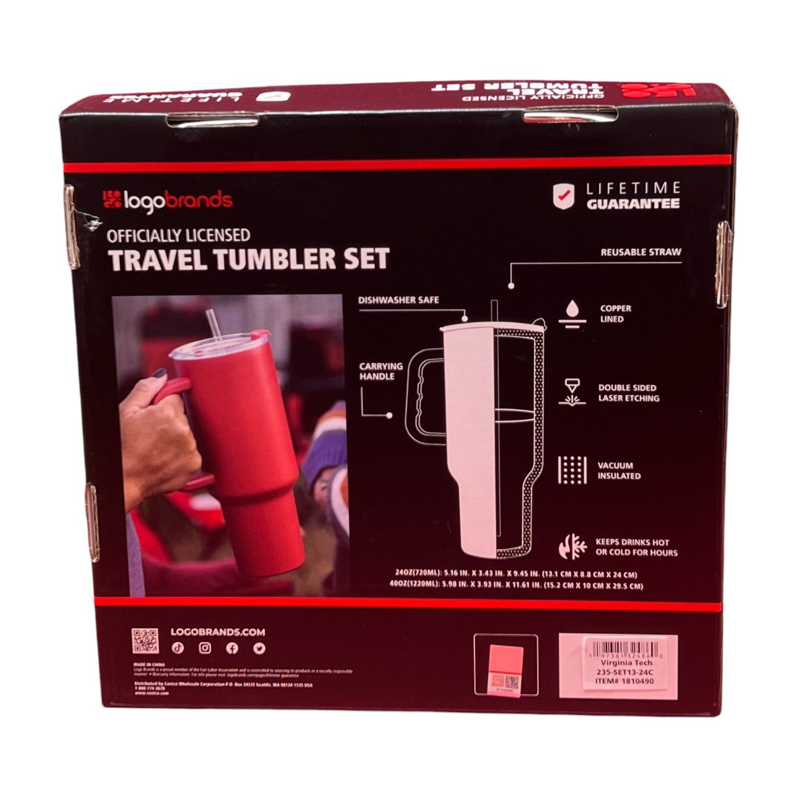 Other Logo Brands - Travel Tumblers Set (2 Pk) - 24oz (720ml) - 40 Size ONE SIZE - 2 Thumbnail