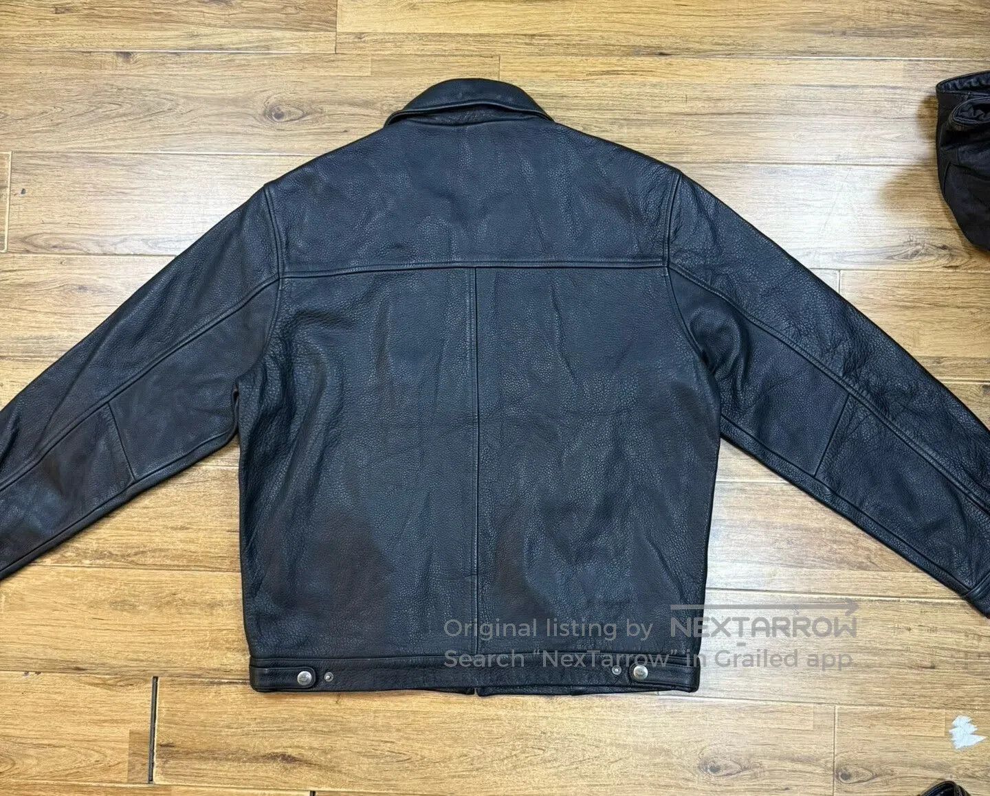 Dockers Classic Black Leather Business Casual Jacket. Size US XL / EU 56 / 4 - 2 Thumbnail