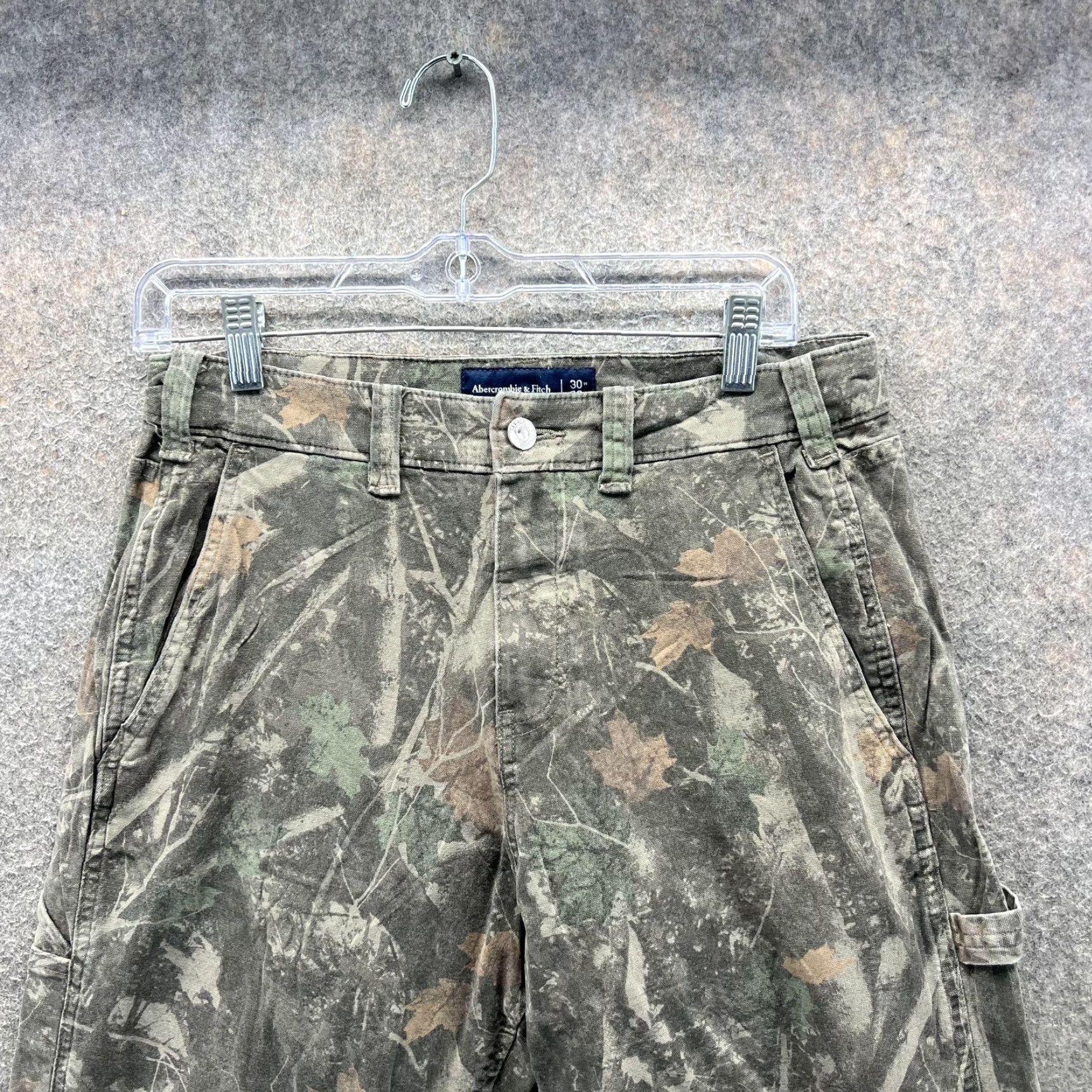 Abercrombie & Fitch VINTAGE Abercrombie & Fitch Cargo Pants Men 30x30 Green Camo Hunting Paratrooper Size US 30 / EU 46 - 6 Thumbnail