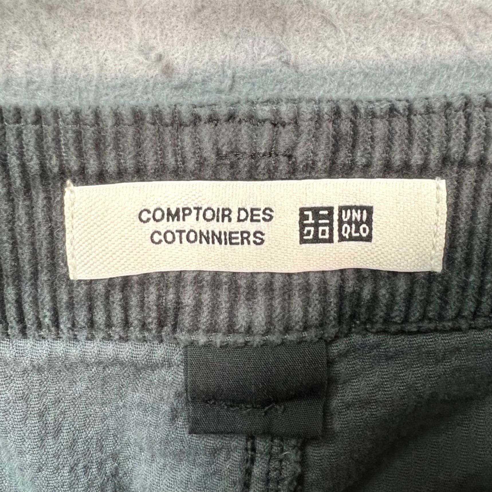 Uniqlo Uniqlo Comptoir Des Cotonniers Womens XS Gray Corduroy Pants Cotton Blend Wide-Leg Chino Pockets Adults Womens XS Gray 28 in Inseam Spring Fall Size 26" / US 2 / IT 38 - 3 Thumbnail