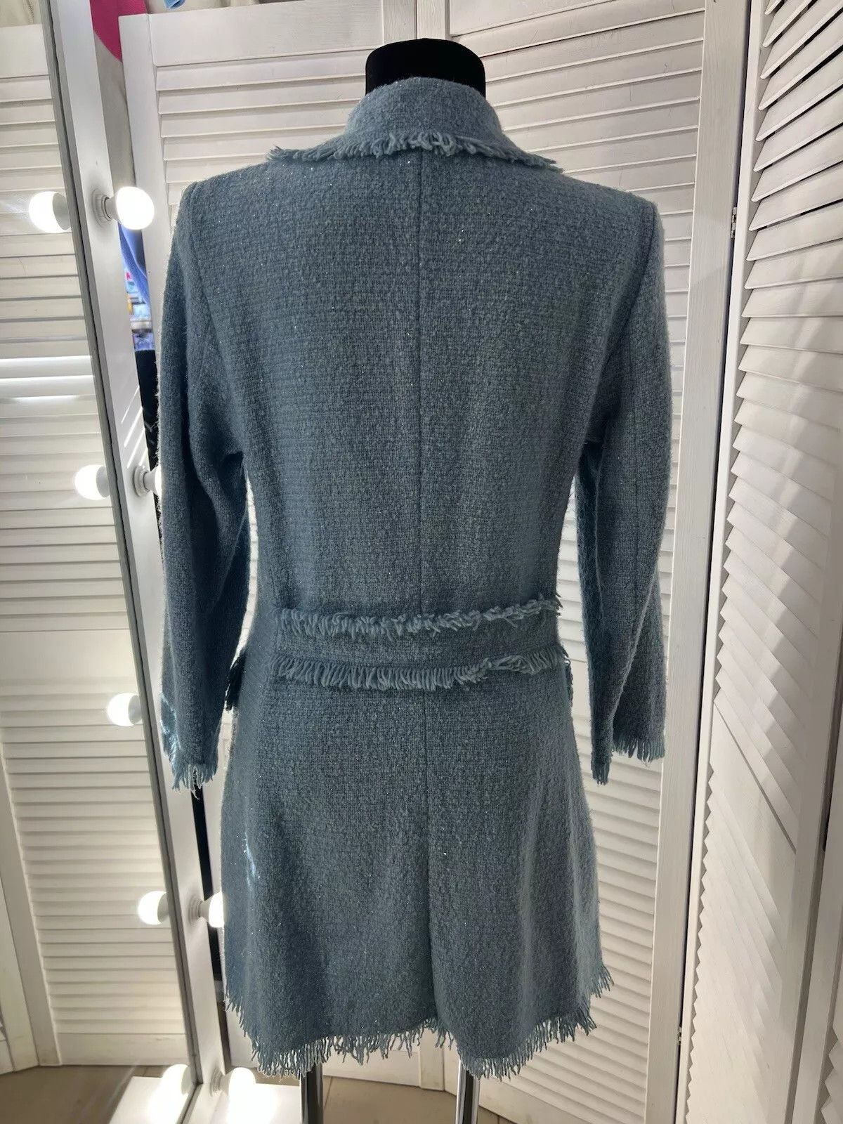 Versace Versace Rare Vintage Women’s Tweed Long Blazer Blue – Sz 40 Size S / US 4 / IT 40 - 8 Thumbnail